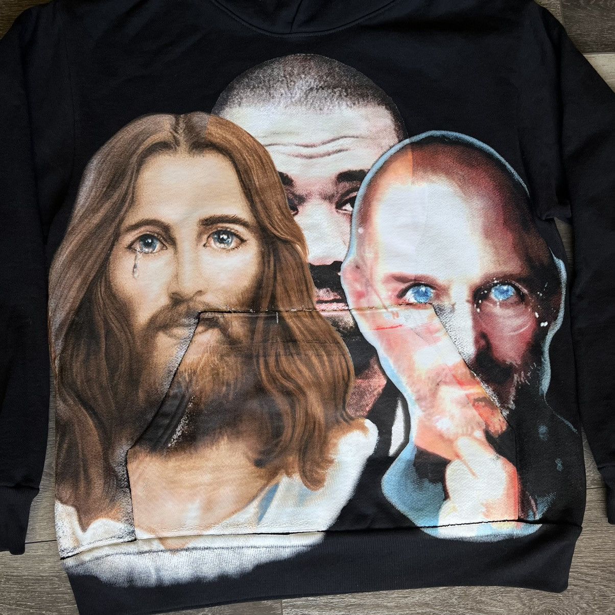 Asspizza × Marcel Zago Marcel Zago Momar Orlando Jesus Kanye Triple Face Hoodie Size US M / EU 48-50 / 2 - 2 Thumbnail
