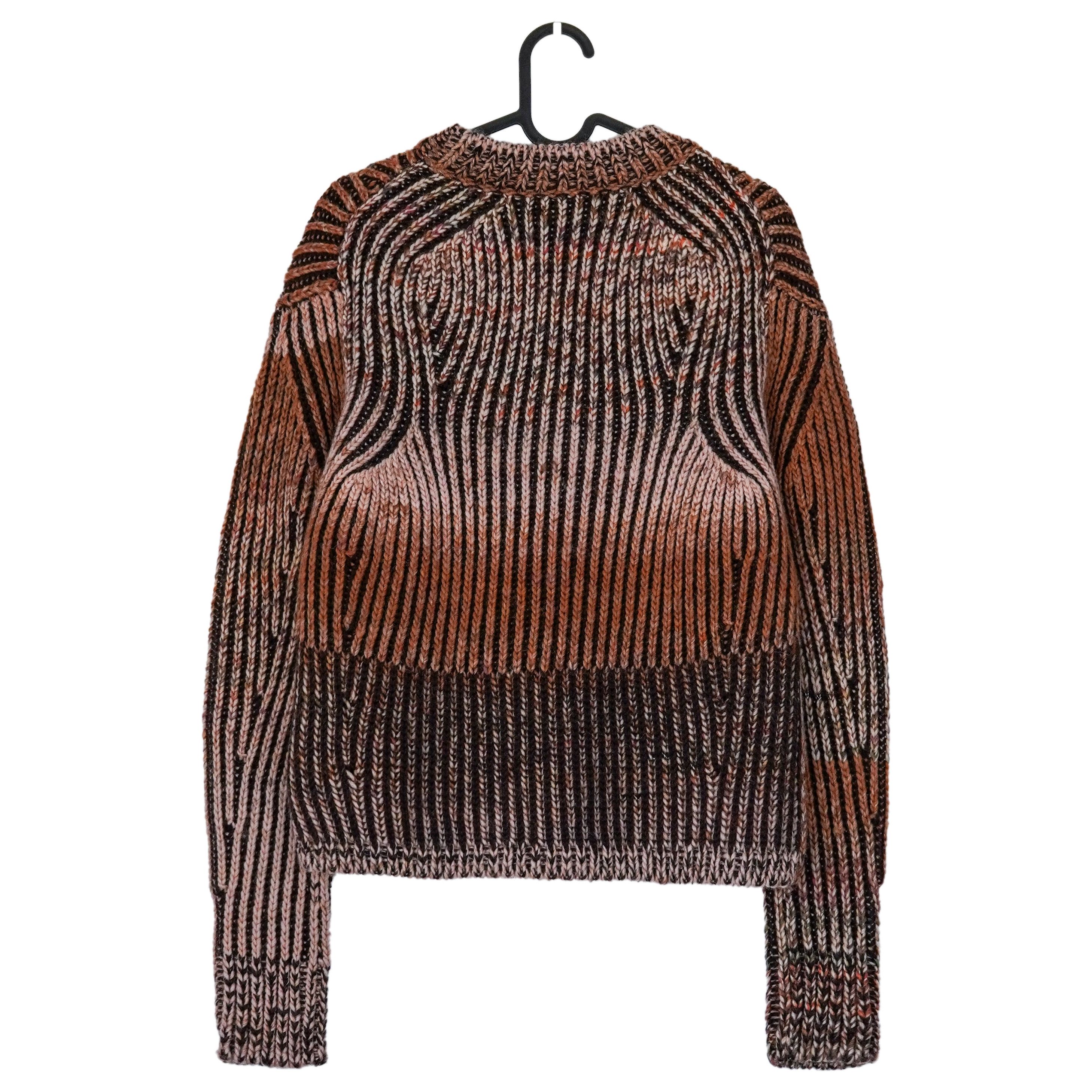 Acne Studios Acne Studios Brown Wool Blend Chunky Knit Crewneck Sweater Size S / US 4 / IT 40 - 2 Thumbnail