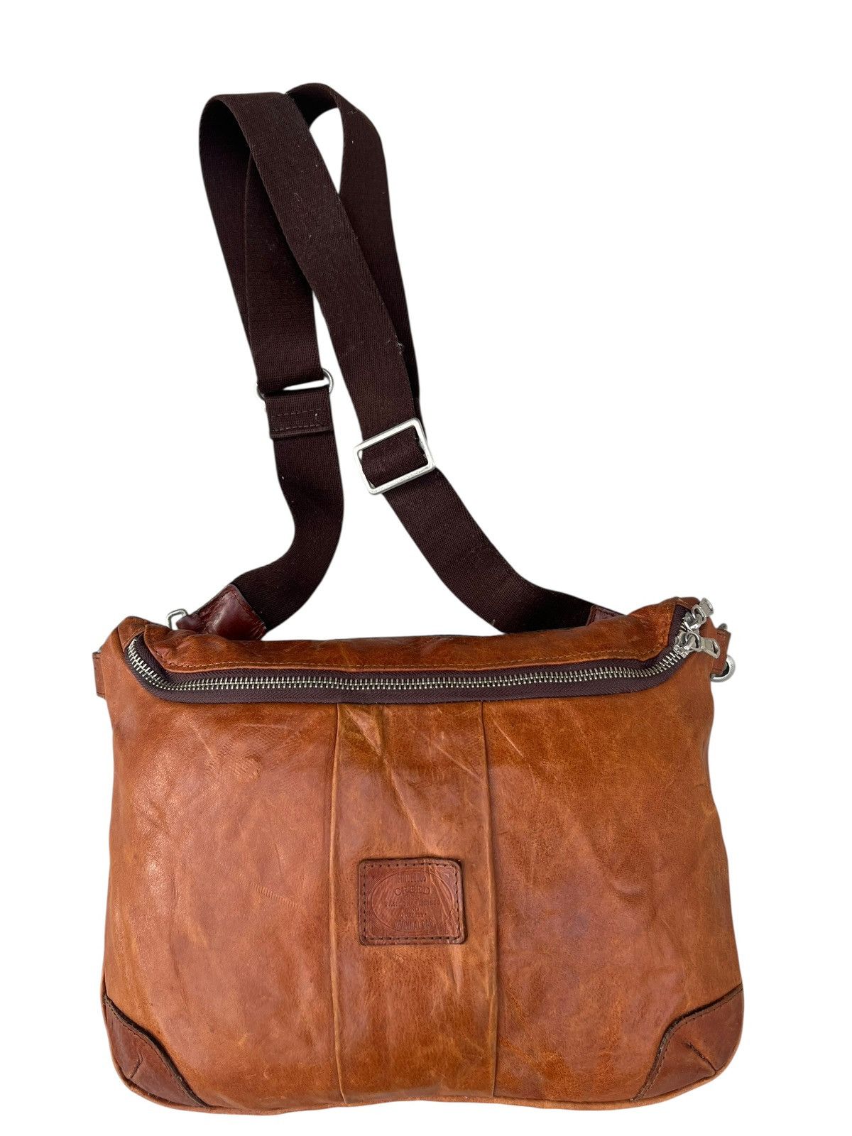 Leather Patina Brown Leather Bag Creed Japan Size ONE SIZE - 7 Thumbnail