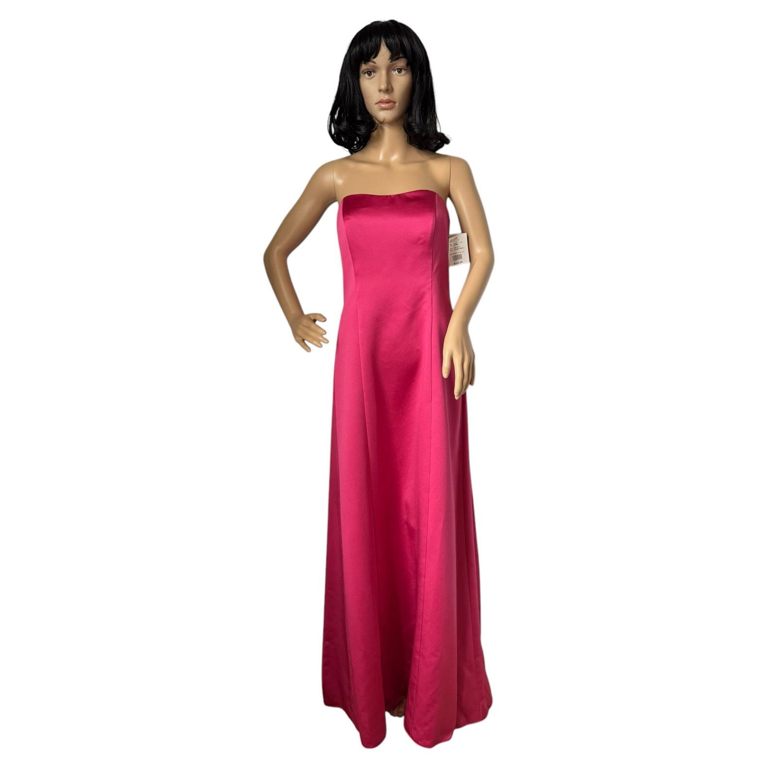 Other NWT David's Bridal strapless A line satin column maxi gown 8 Size M / US 6-8 / IT 42-44 - 9 Thumbnail