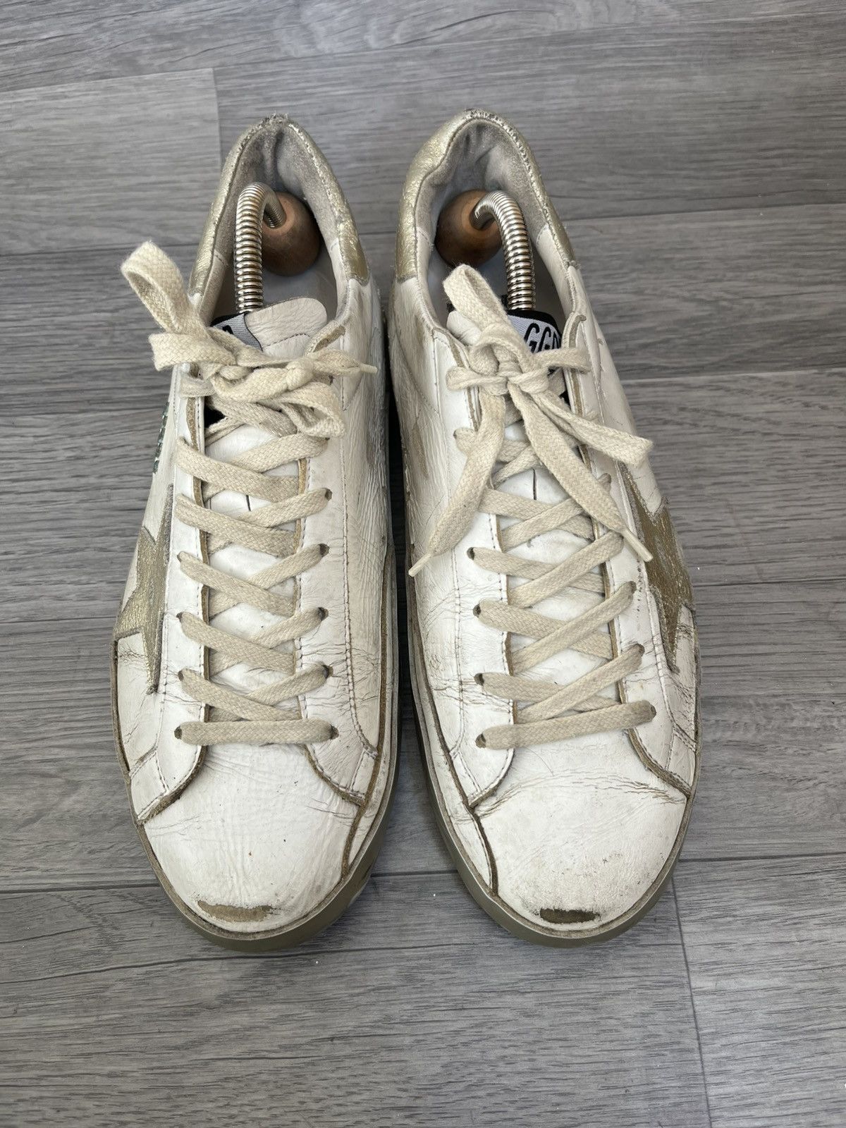 Golden Goose Golden goose superstar white leather distressed sneakers Size US 8 / EU 41 - 3 Thumbnail