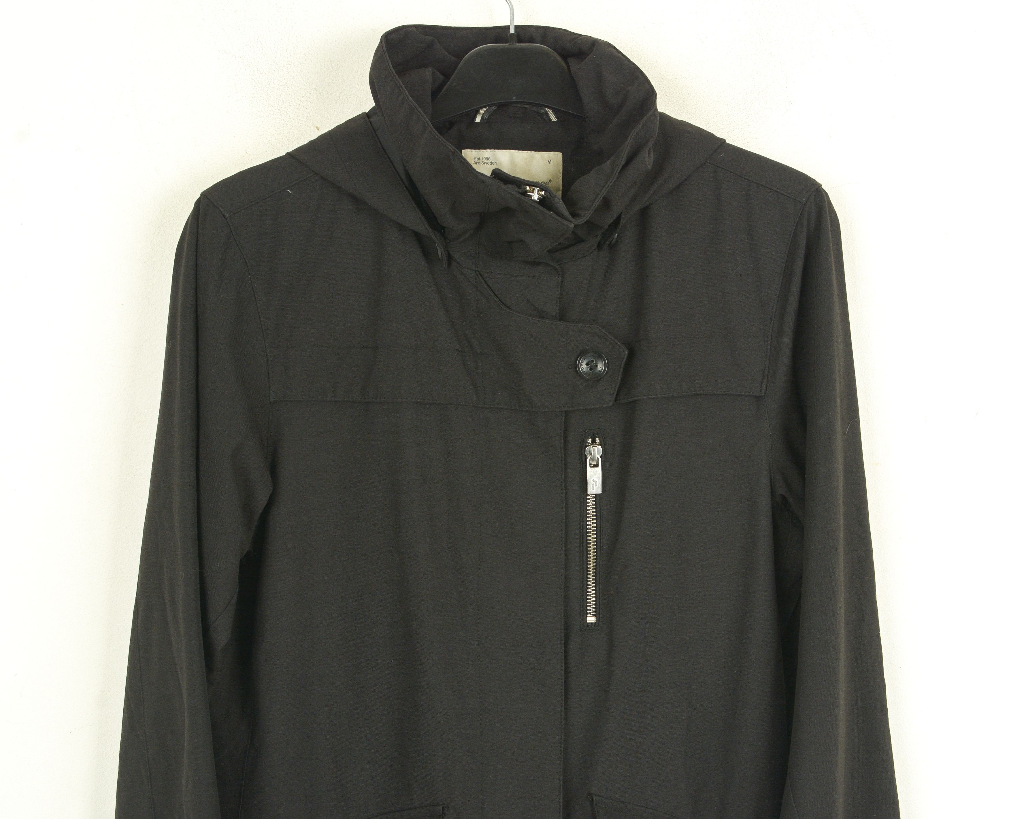 Peak Performance SHELLBY J Women M Jacket Coat Parka Hooded Raincoat Black Size M / US 6-8 / IT 42-44 - 2 Thumbnail