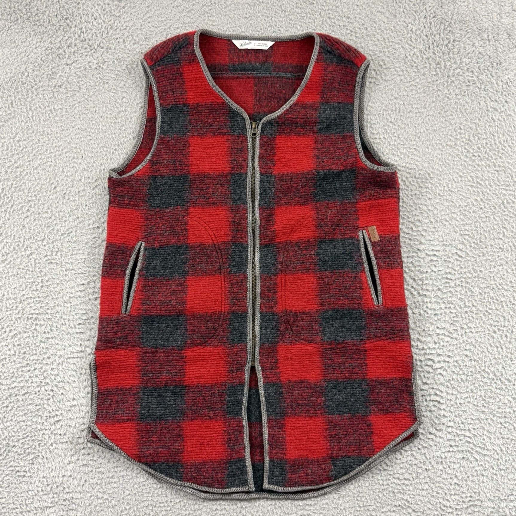 Vintage VINTAGE Woolrich Vest Womens Medium Buffalo Plaid Zip Wool Pocket Outdoor Y2K Size M / US 6-8 / IT 42-44 - 2 Thumbnail