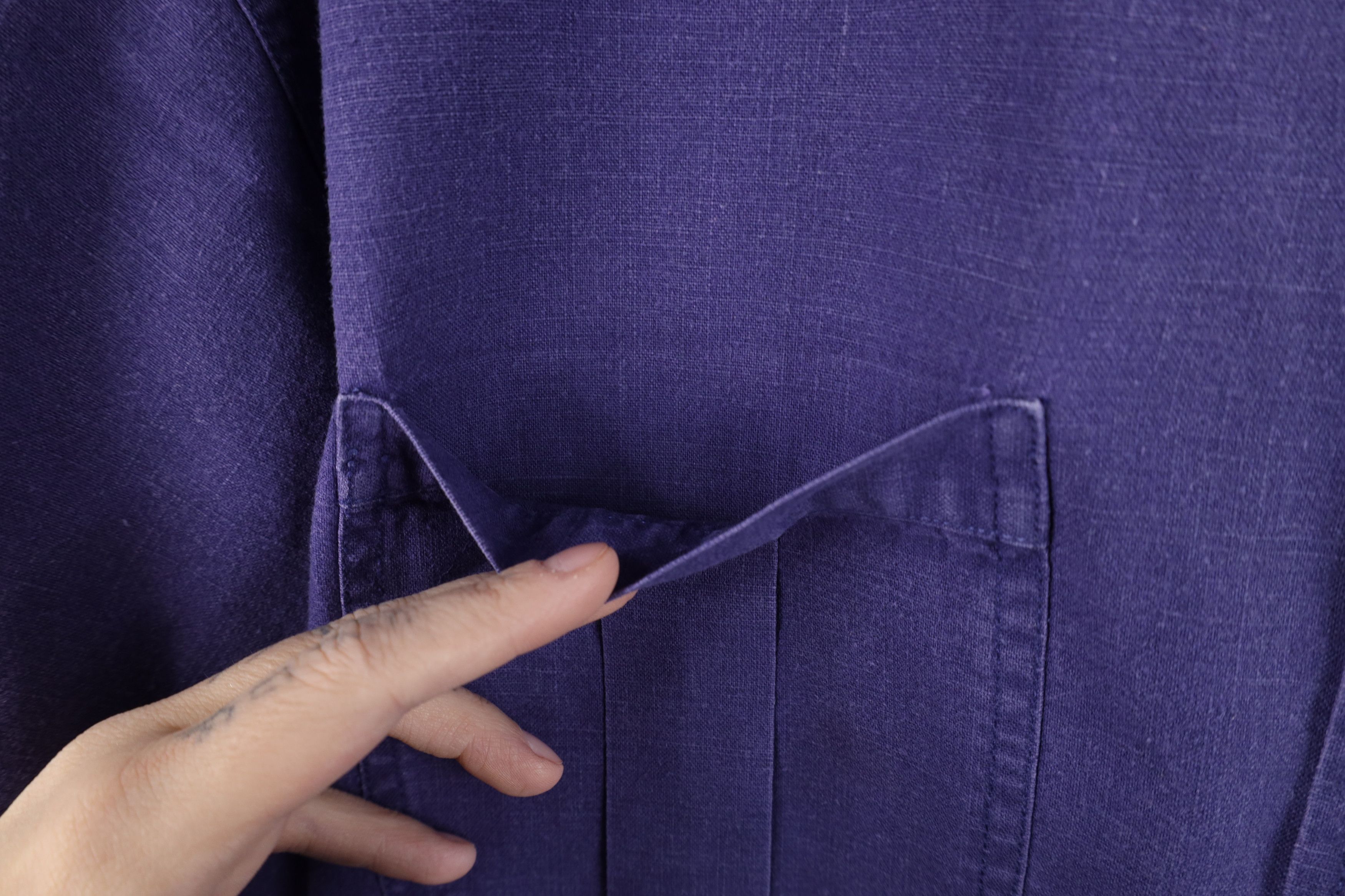 Vintage Vintage 90s Streetwear Linen Blend Baggy Fit Button Shirt Size US XL / EU 56 / 4 - 8 Thumbnail