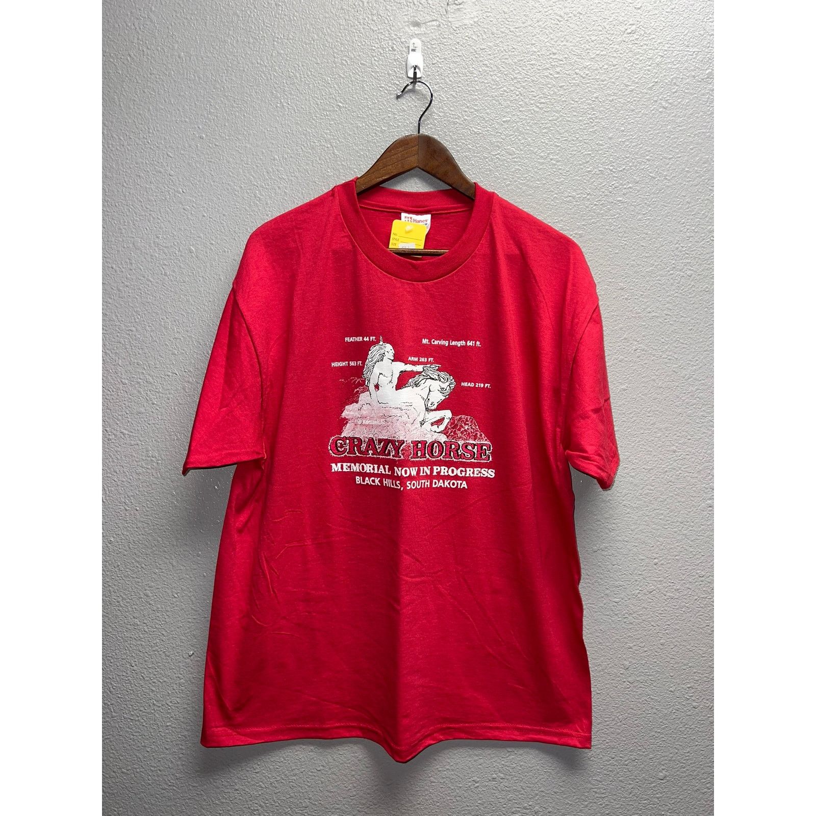 Hanes Vintage Crazy Horse Shirt Native American Pink Tee 90s L Size US L / EU 52-54 / 3 - 1 Thumbnail