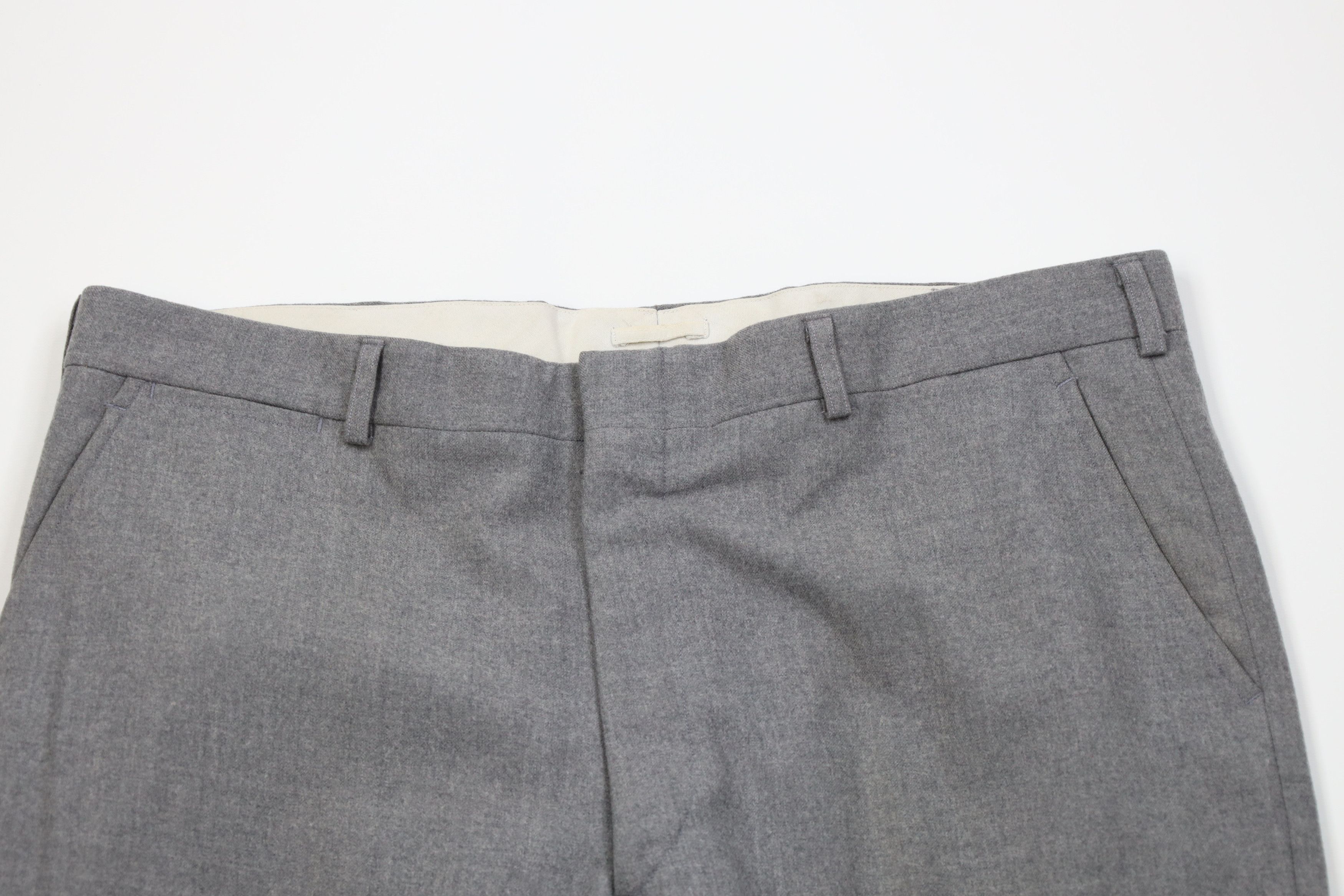 Vintage Vintage 70s Streetwear Wool Wide Leg Chino Pants Gray Size US 38 / EU 54 - 2 Thumbnail