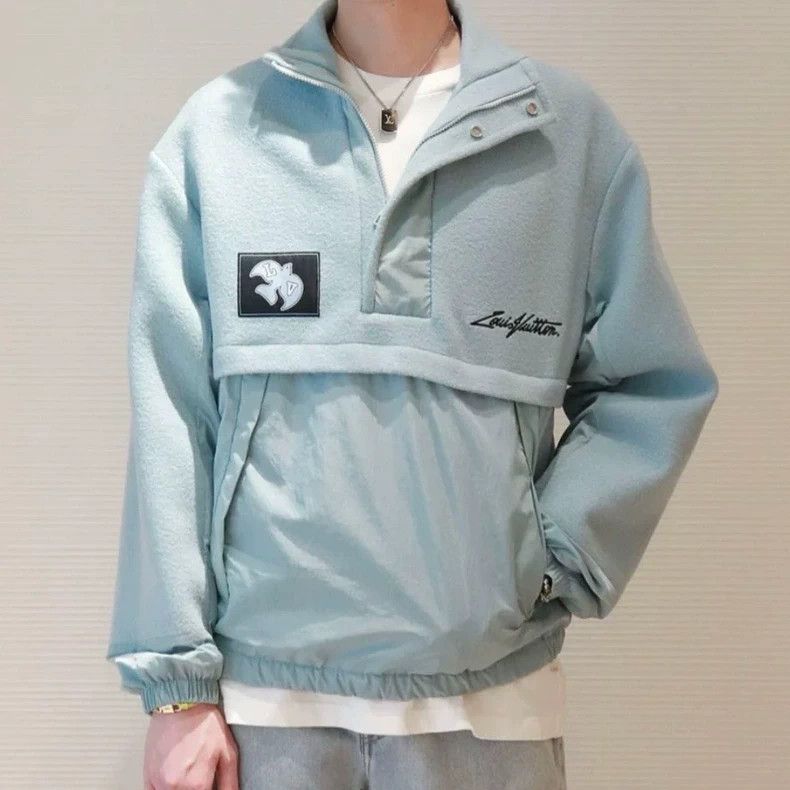 Louis Vuitton Louis Vuitton Blue paneled half-zip sweatshirt Size US L / EU 52-54 / 3 - 5 Thumbnail