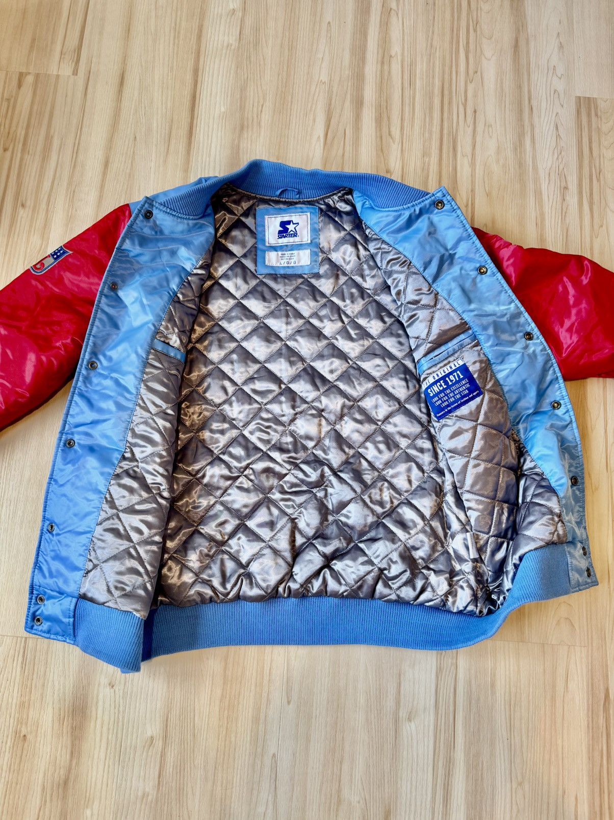 Starter Starter Houston Oilers Satin Varsity Jacket (Large) Size US L / EU 52-54 / 3 - 11 Thumbnail