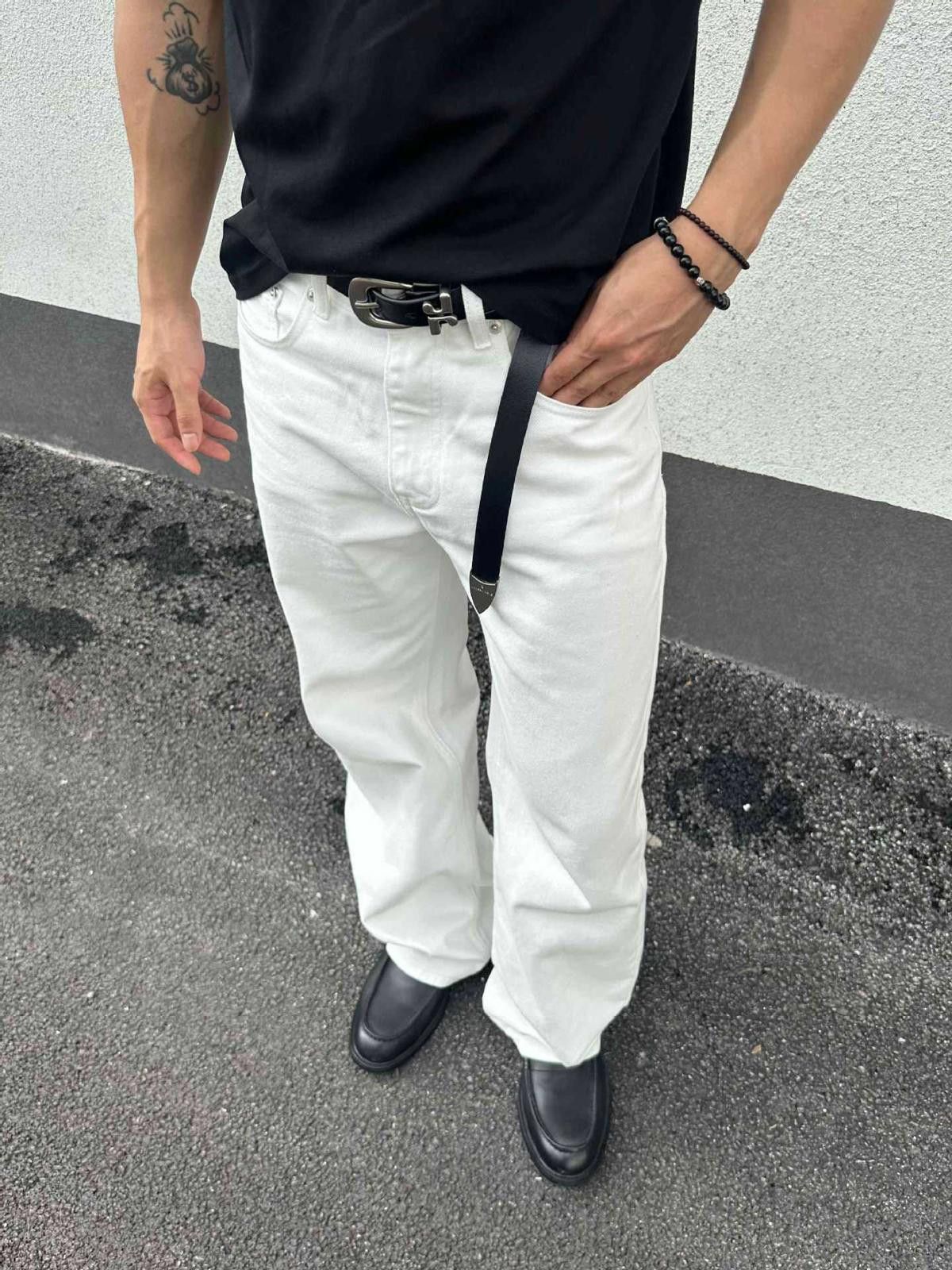 Other White Straight Leg Micro Flare Jeans Size US 32 / EU 48 - 2 Thumbnail