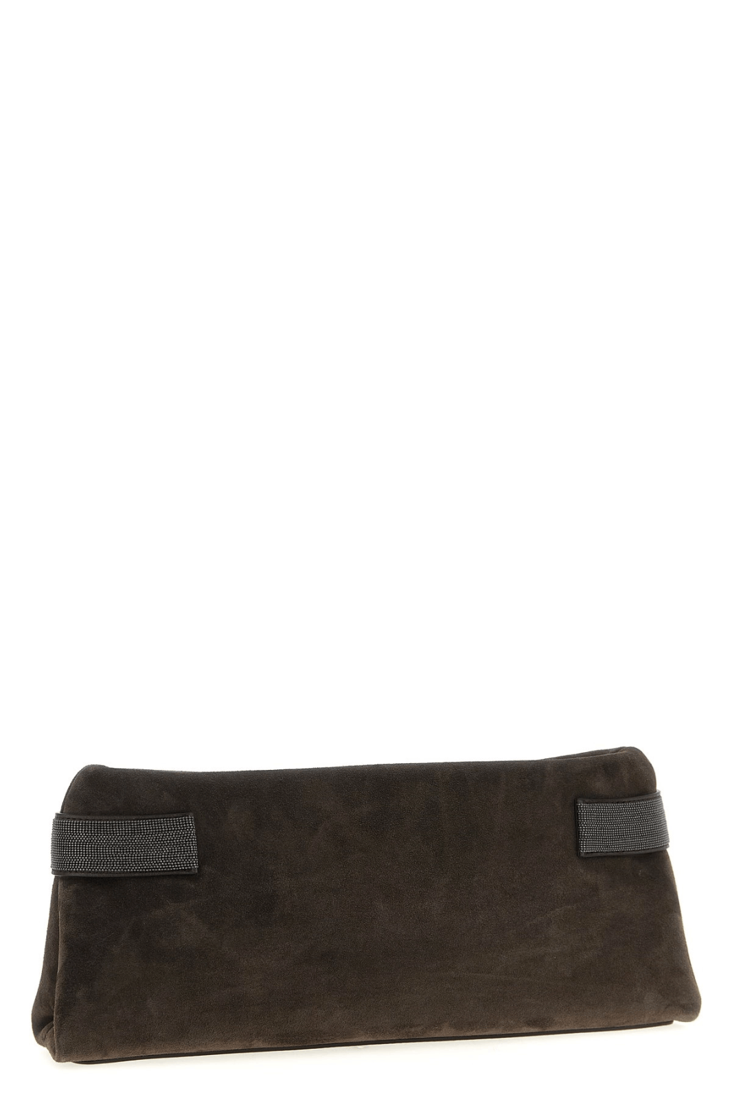 Brunello Cucinelli BRUNELLO CUCINELLI Pine Cone Brown Suede Pouch Size ONE SIZE - 2 Thumbnail