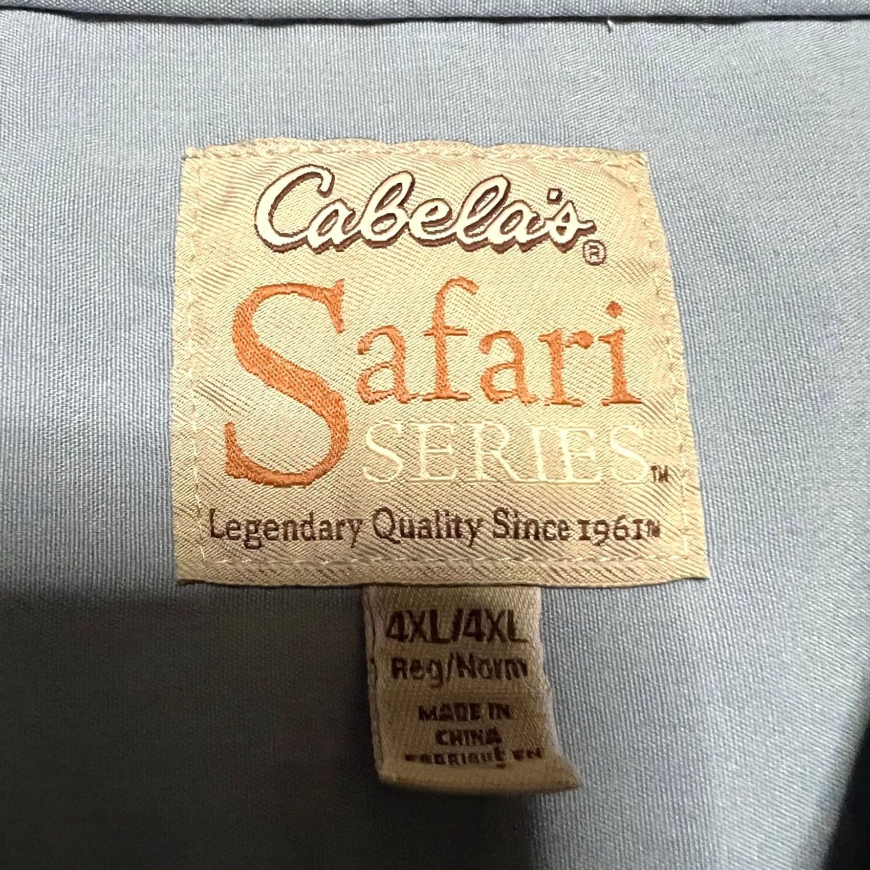 Vintage Cabela's Shirt Mens 4XL Blue Short Sleeve Button Pockets Safari Series Size US XXL / EU 58 / 5 - 7 Thumbnail