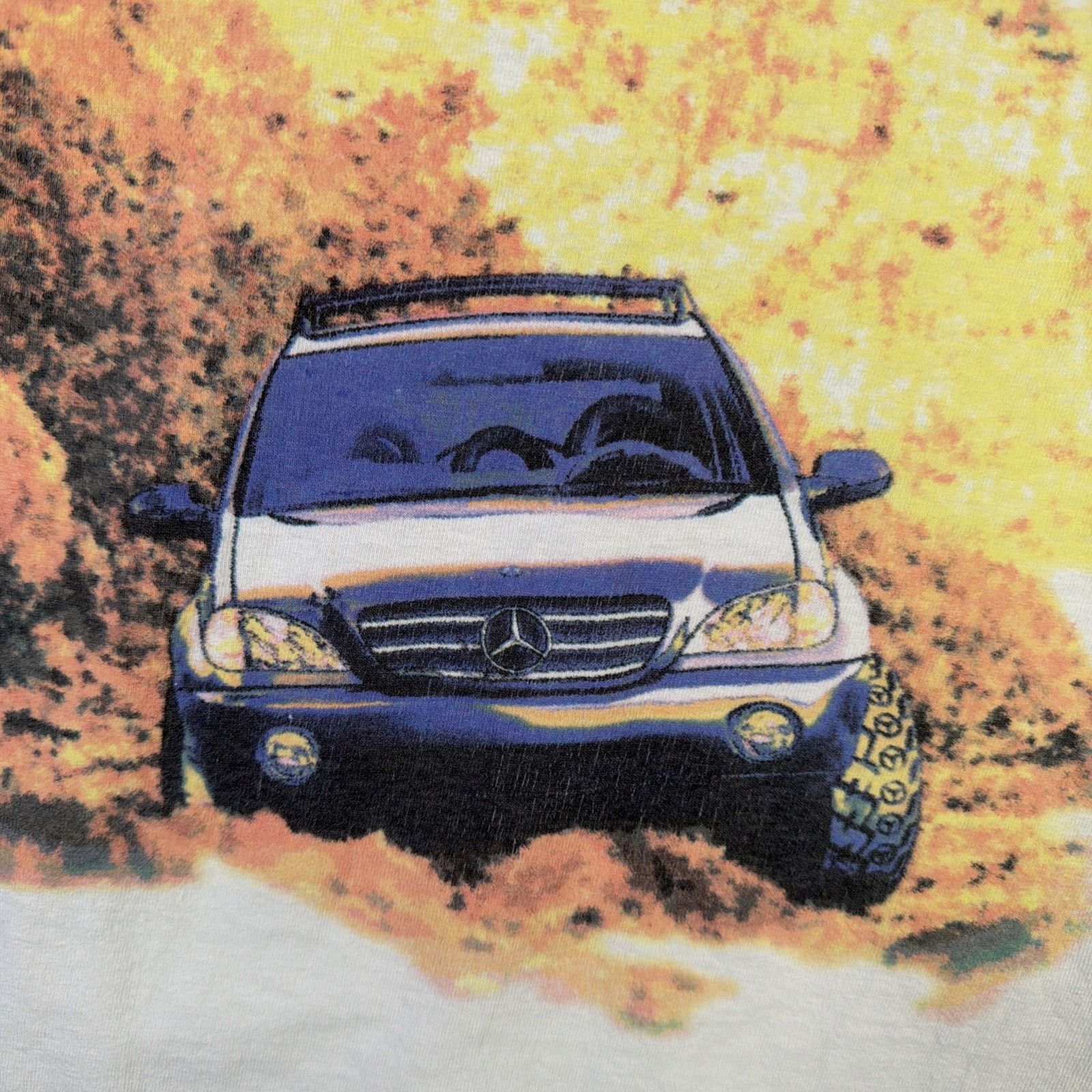 Mercedes-Benz Vintage Mercedes Benz Shirt Mens XL White 90s Offroad Car Size US XL / EU 56 / 4 - 9 Thumbnail