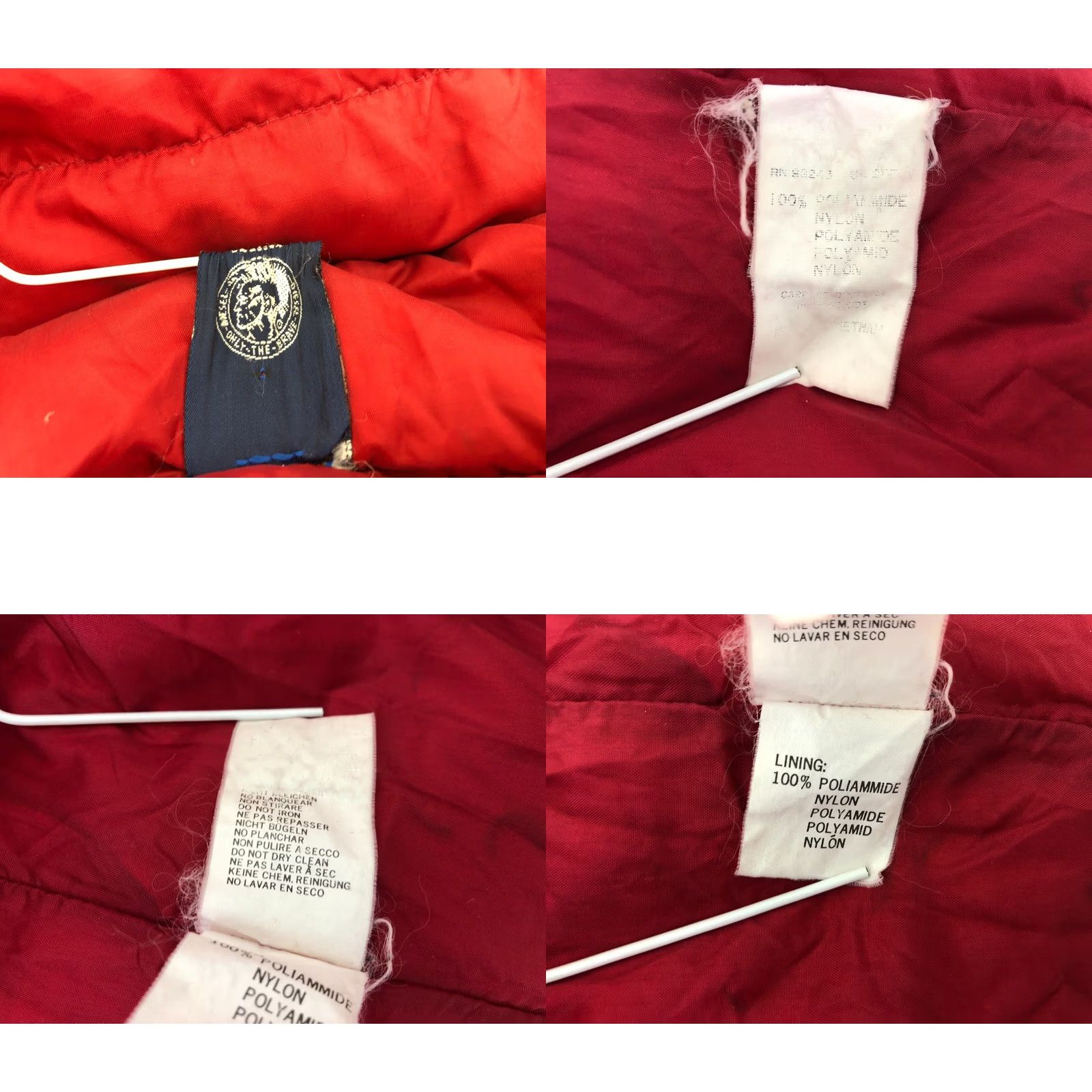 Diesel Diesel Full Zip Puffer Jacket Nylon Men L Red Hooded Jacket Size US L / EU 52-54 / 3 - 9 Thumbnail