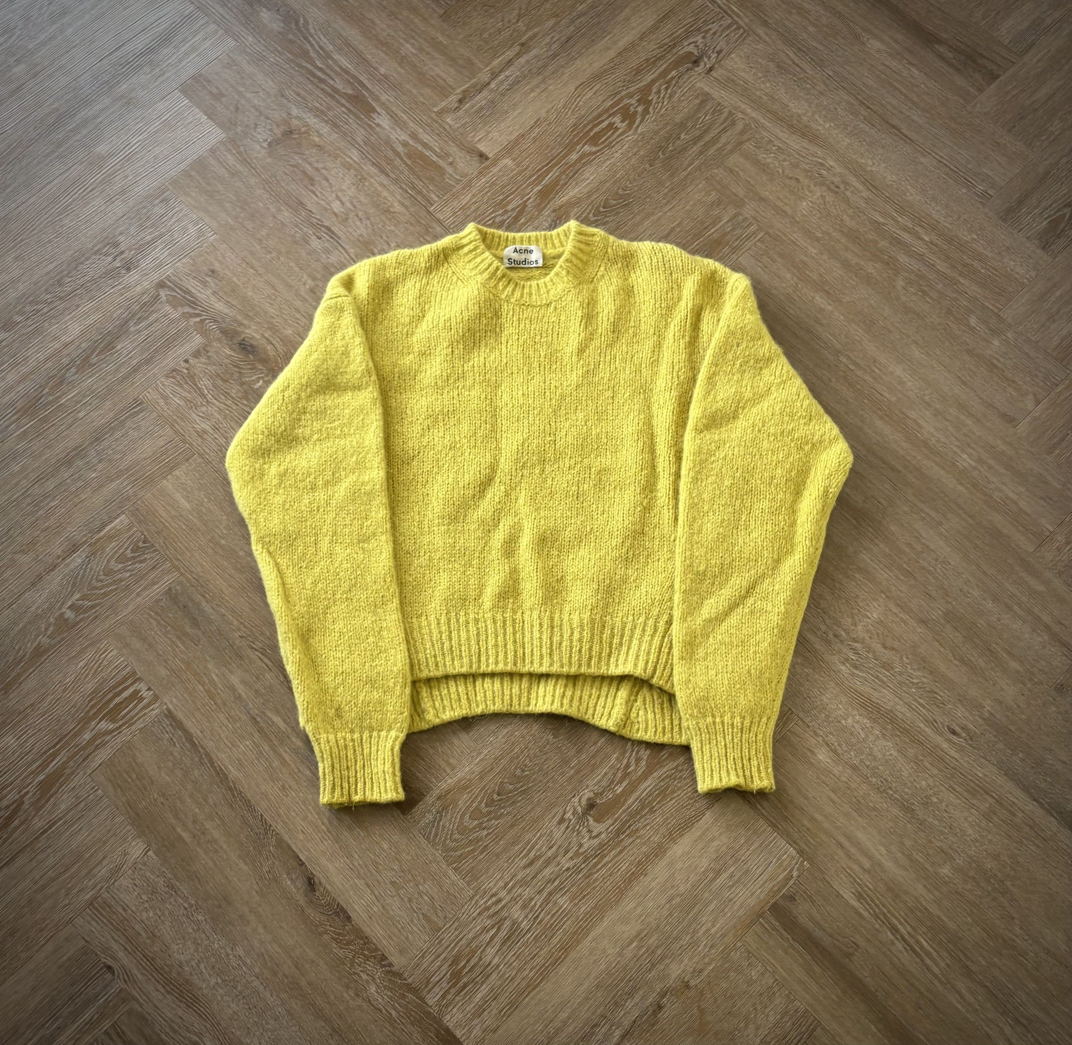 image of Acne Studios Shira Alpaca Sweater in Yellow, Women's (Size Large)