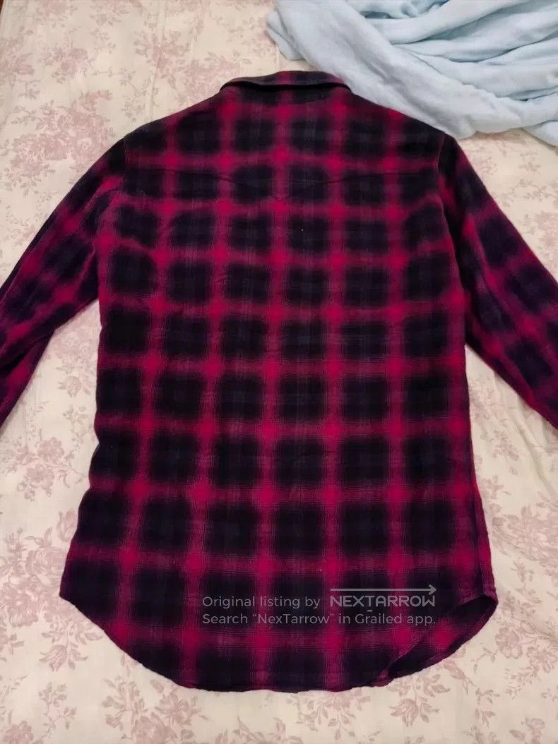 Saint Laurent Paris Saint Laurent Red Black Plaid Long Sleeve Shirt. Size US M / EU 48-50 / 2 - 2 Thumbnail