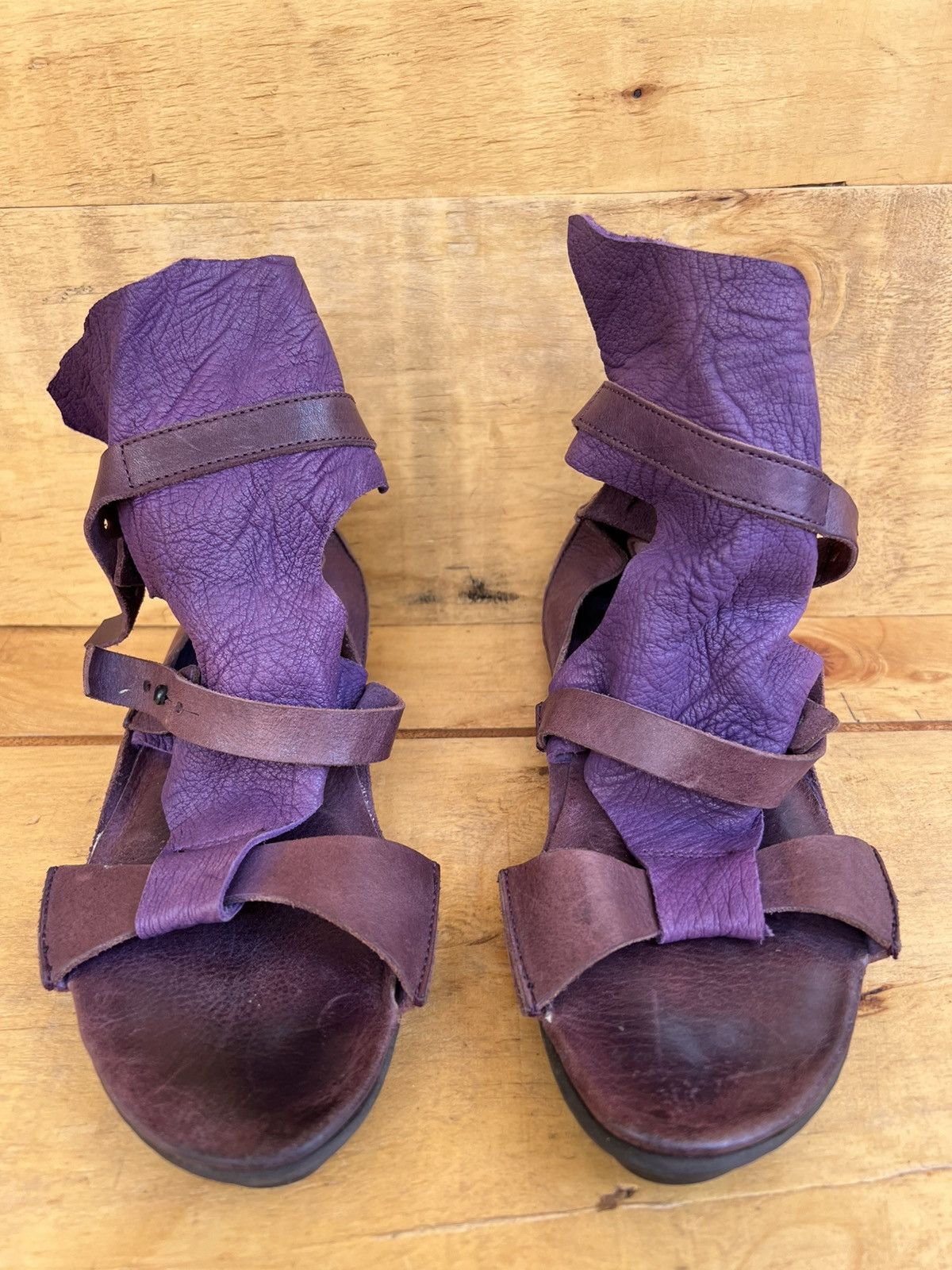 Trippen Trippen wedge sandal Purple Leather Shoes Size EU 40/ US 9 Size US 10 / IT 40 - 5 Thumbnail