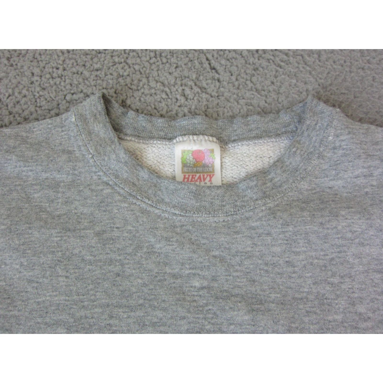 Fruit Of The Loom VINTAGE Fruit of the Loom Sweatshirt Mens L Gray 90s Distress Cycling Patch Crew Neck Pullover Cotton Polyester Fleece Size US L / EU 52-54 / 3 - 3 Thumbnail