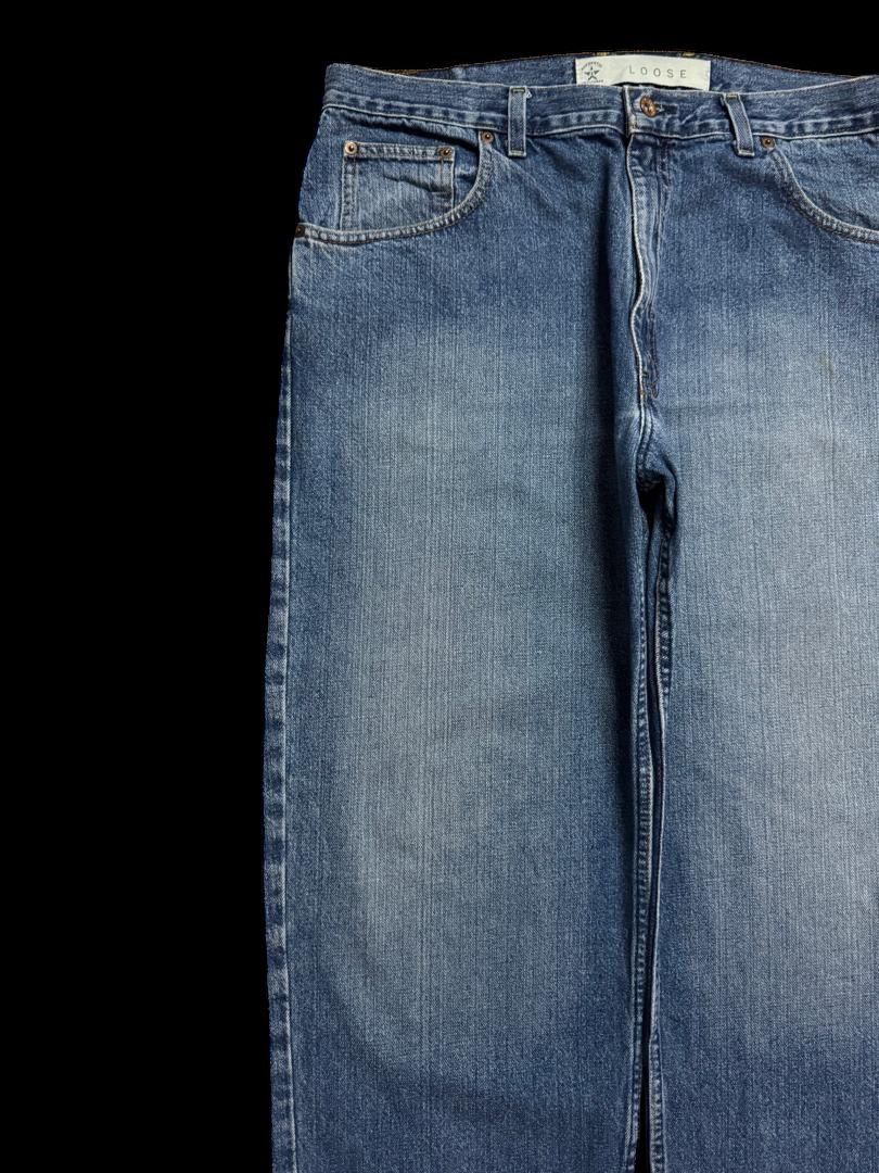 Japanese Brand LOOSE Vintage Y2K Arizona Mudwash Blue Denim Jean Baggy Size US 36 / EU 52 - 4 Thumbnail