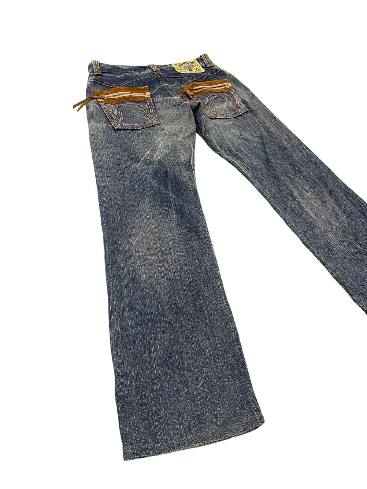 Le Grande Bleu (L.G.B.) Distress Jeans Edwin Japan Faded Regular Fit 7🟦6 Size US 33 - 11 Thumbnail