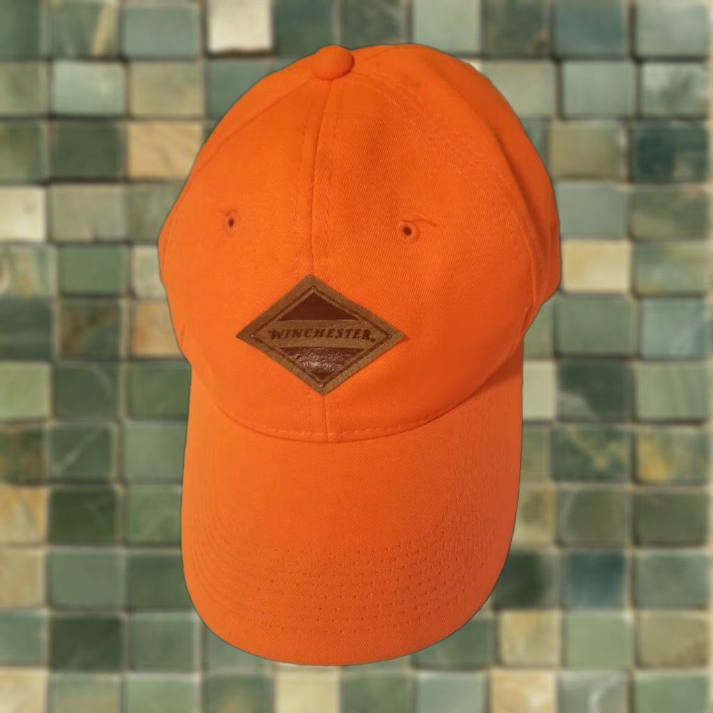 Vintage Winchester Hat OSFM Adult Orange Adjustable Hunting Baseball Cap Mens Size ONE SIZE - 1 Thumbnail