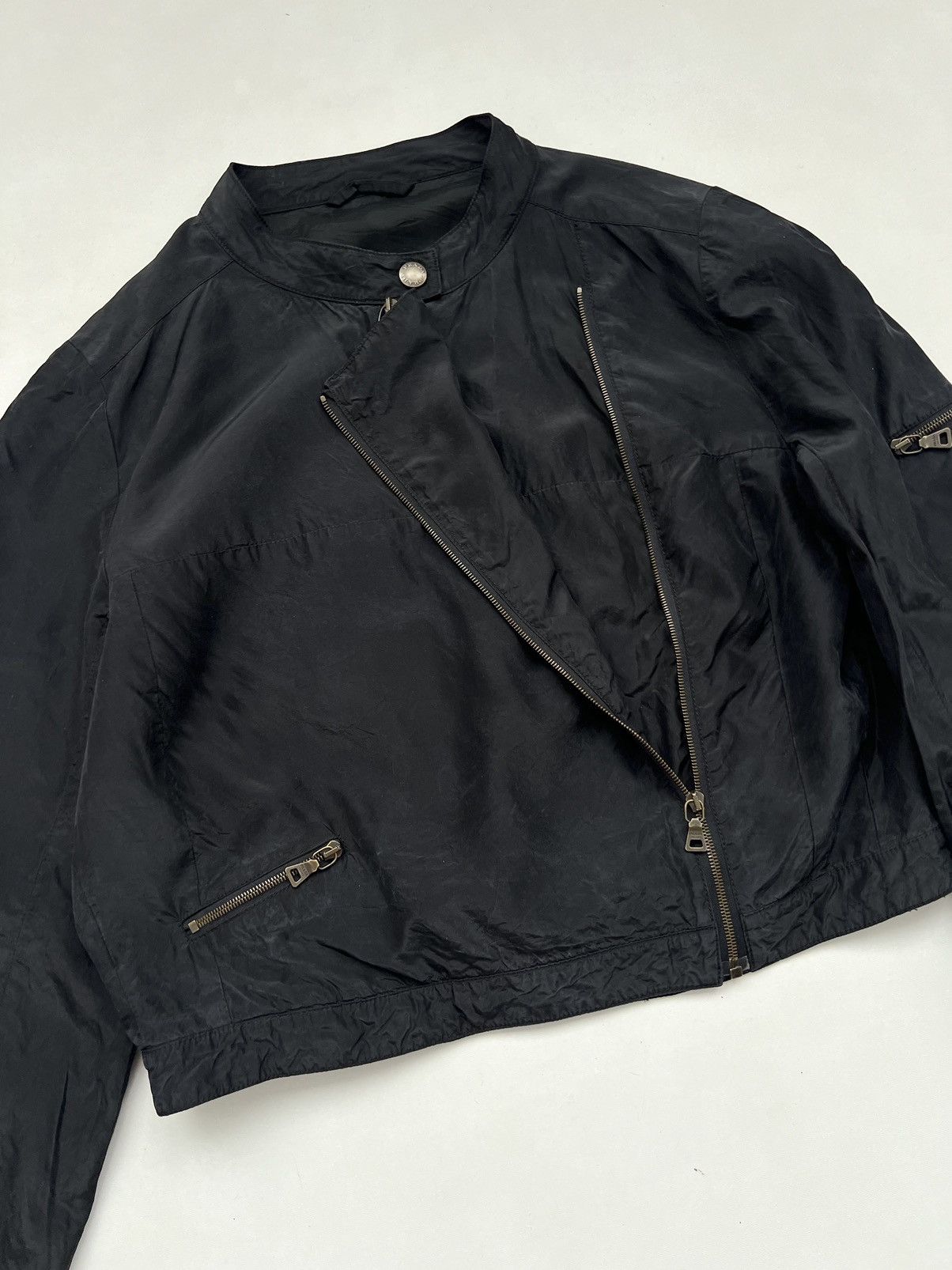 Prada S/S2008 Prada Sport Line Silk Blend Cropped Biker Jacket Size S / US 4 / IT 40 - 12 Thumbnail