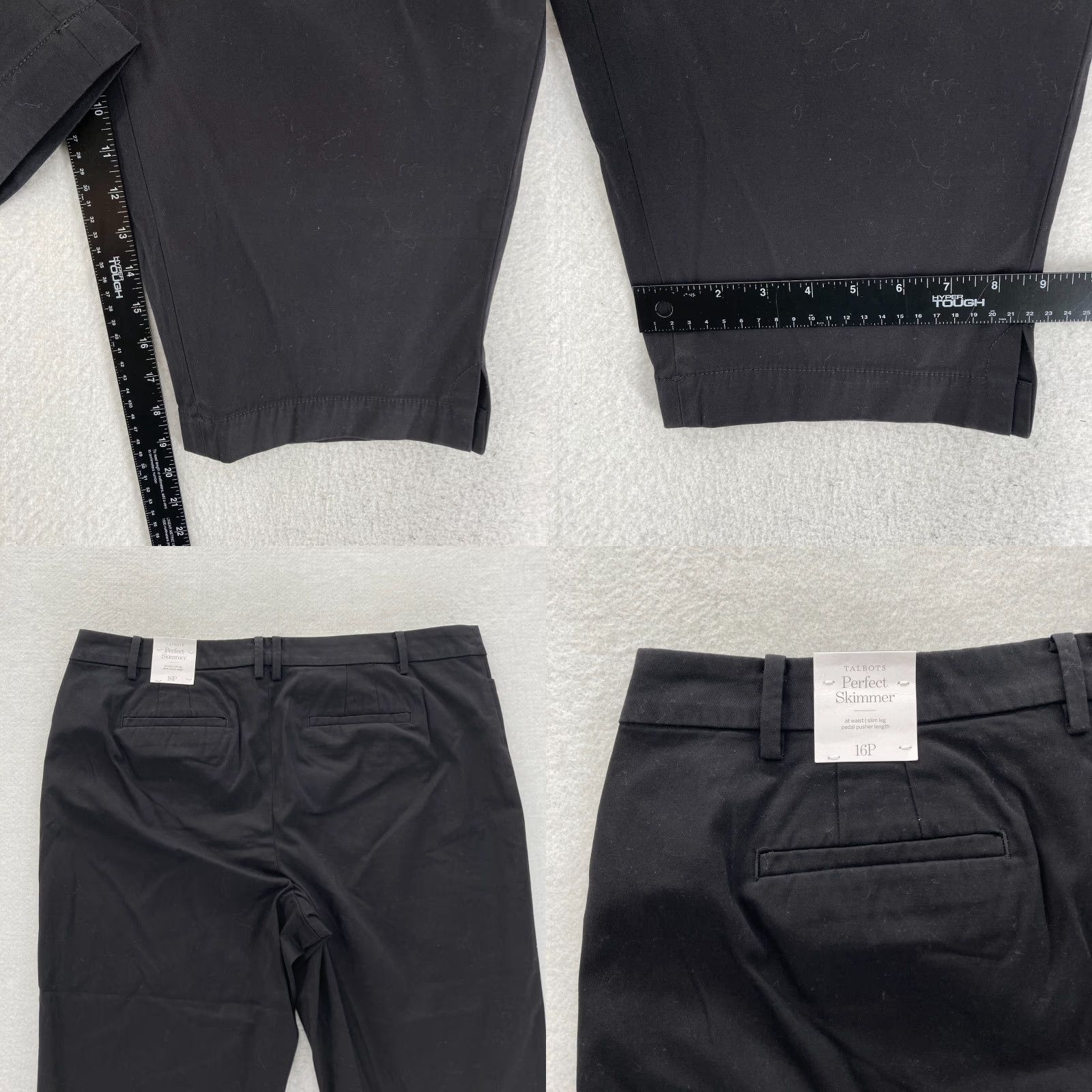 Talbots Talbots Skimmer Women's 16P Petite Black Stretch Fabric Slim Leg Cropped Size 26" / US 2 / IT 38 - 8 Thumbnail