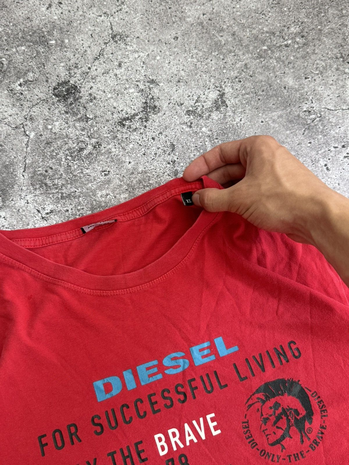 Diesel × Vintage Vintage Diesel Y2K big logo faded t-shirt Size US XL / EU 56 / 4 - 6 Thumbnail