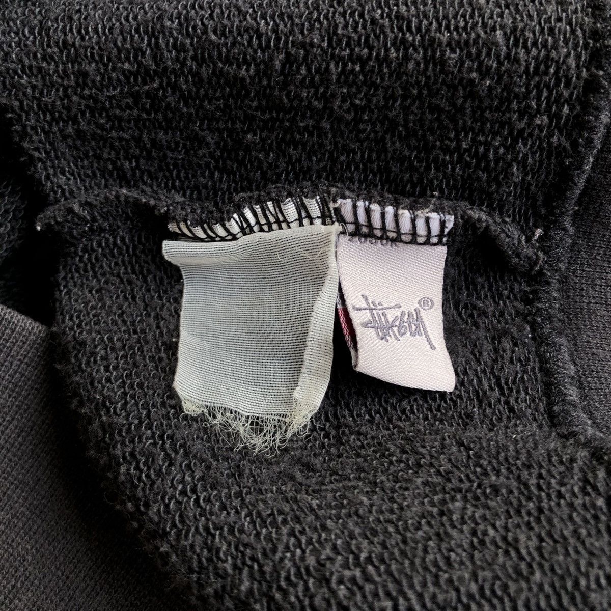 Stussy Vintage Trashed Stussy Dagger Rope Logo Ziphoodie Black Size US L / EU 52-54 / 3 - 12 Thumbnail