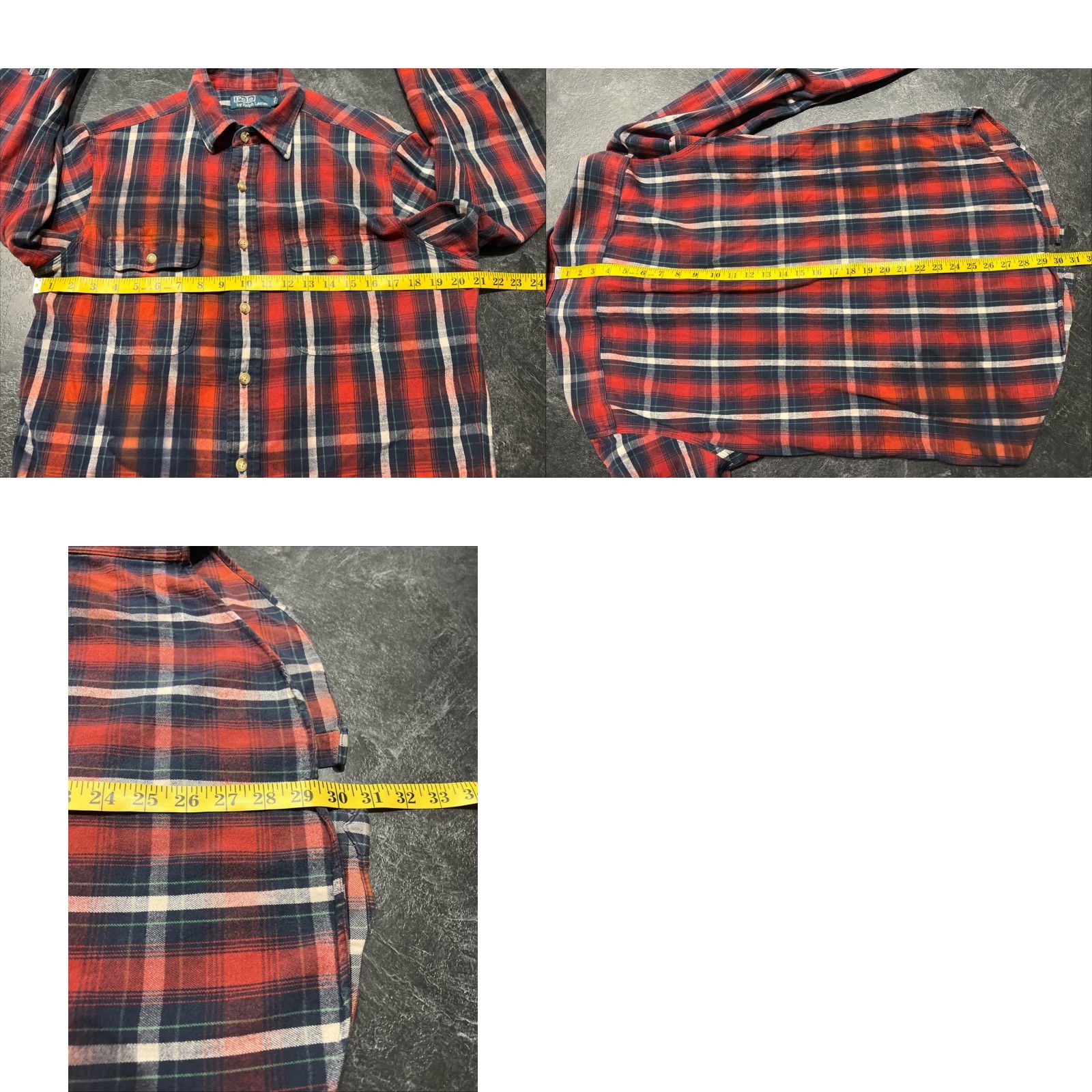 Polo Ralph Lauren Polo Ralph Lauren Mens Red Blue Plaid Flannel Shirt Adult Medium Long Sleeve Classic Casual Button-Up Size US M / EU 48-50 / 2 - 8 Thumbnail