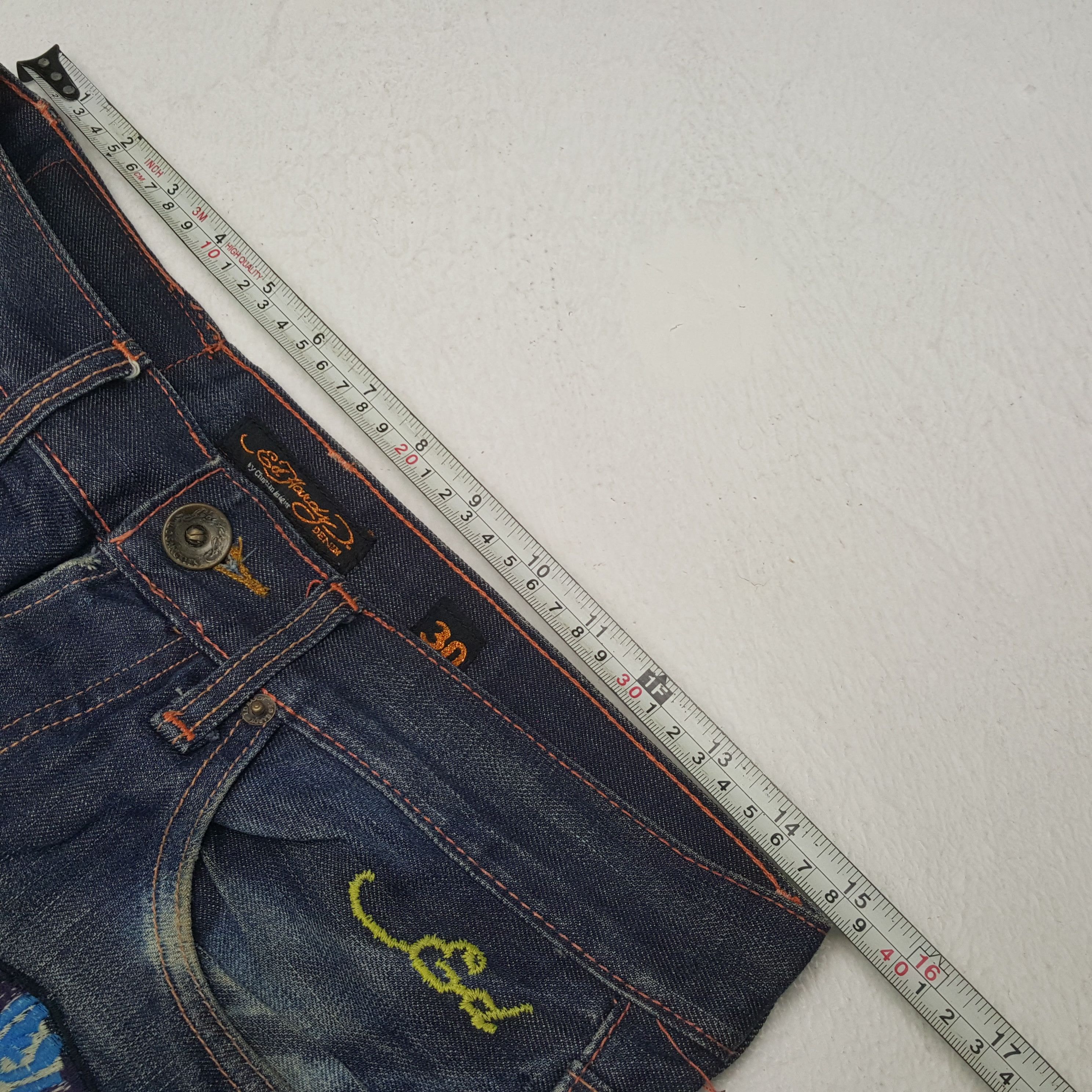 Christian Audigier × Ed Hardy × Vintage ED HARDEY Fashion Designer Brand Denim C280N23 Size US 30 / EU 46 - 7 Thumbnail