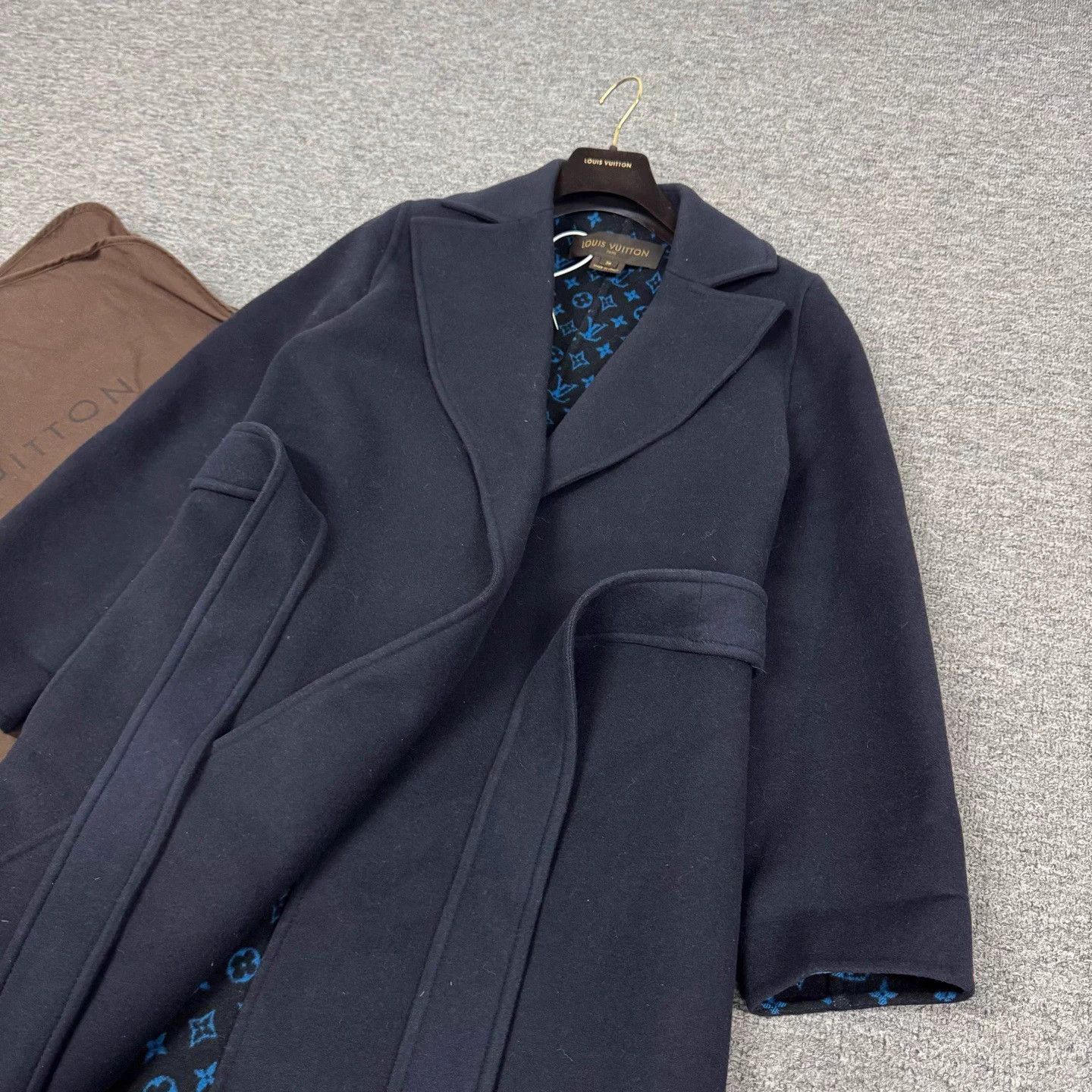 Louis Vuitton LV Monogram all over print wool coat 36 Size XS / US 0-2 / IT 36-38 - 4 Thumbnail