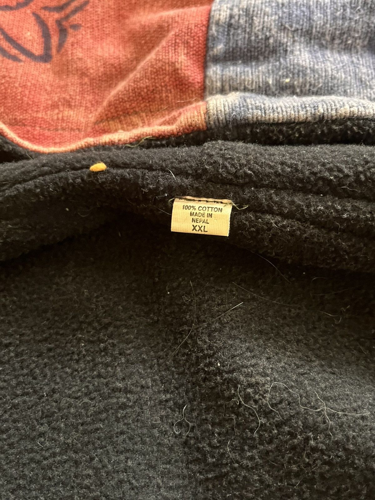Vintage Vintage Bohemian Patchwork Hoodie – Cotton Baja Jacket Size US XXL / EU 58 / 5 - 9 Thumbnail