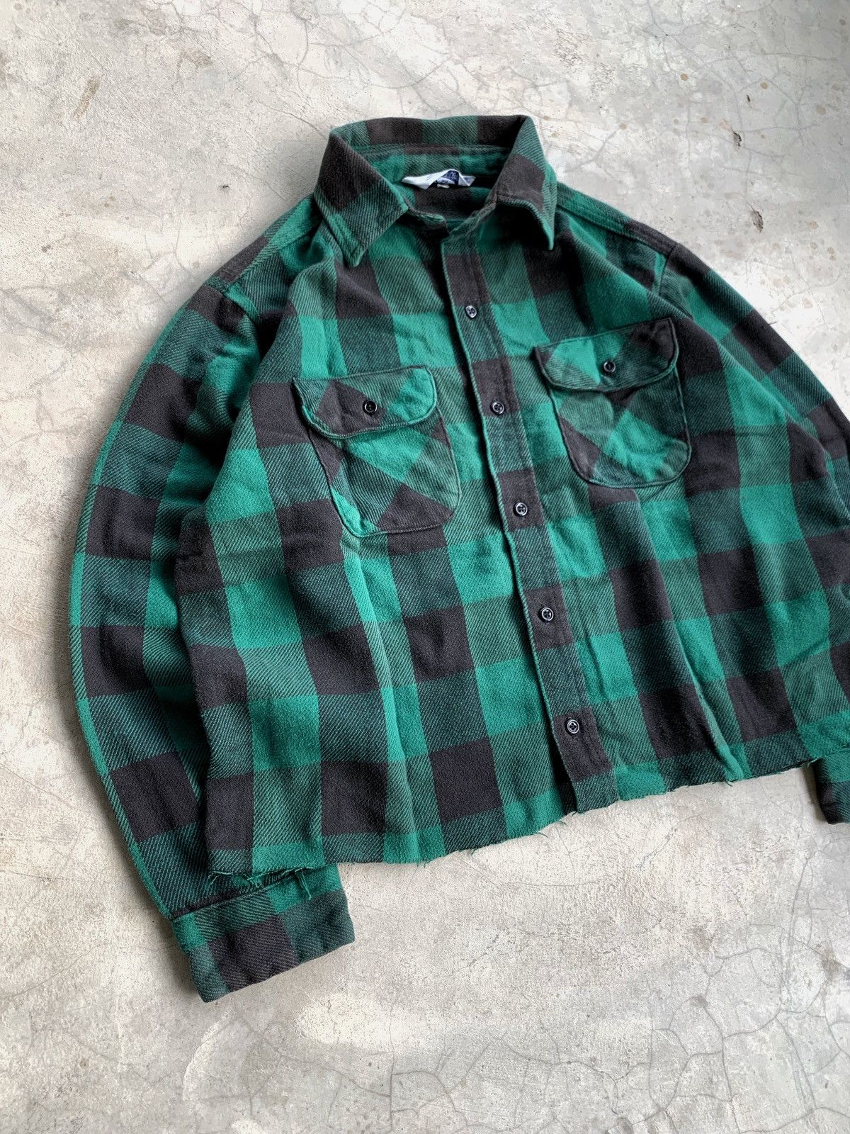 Vintage Cropped button up shirt flannel mr.leggs boxy Size US L / EU 52-54 / 3 - 2 Thumbnail