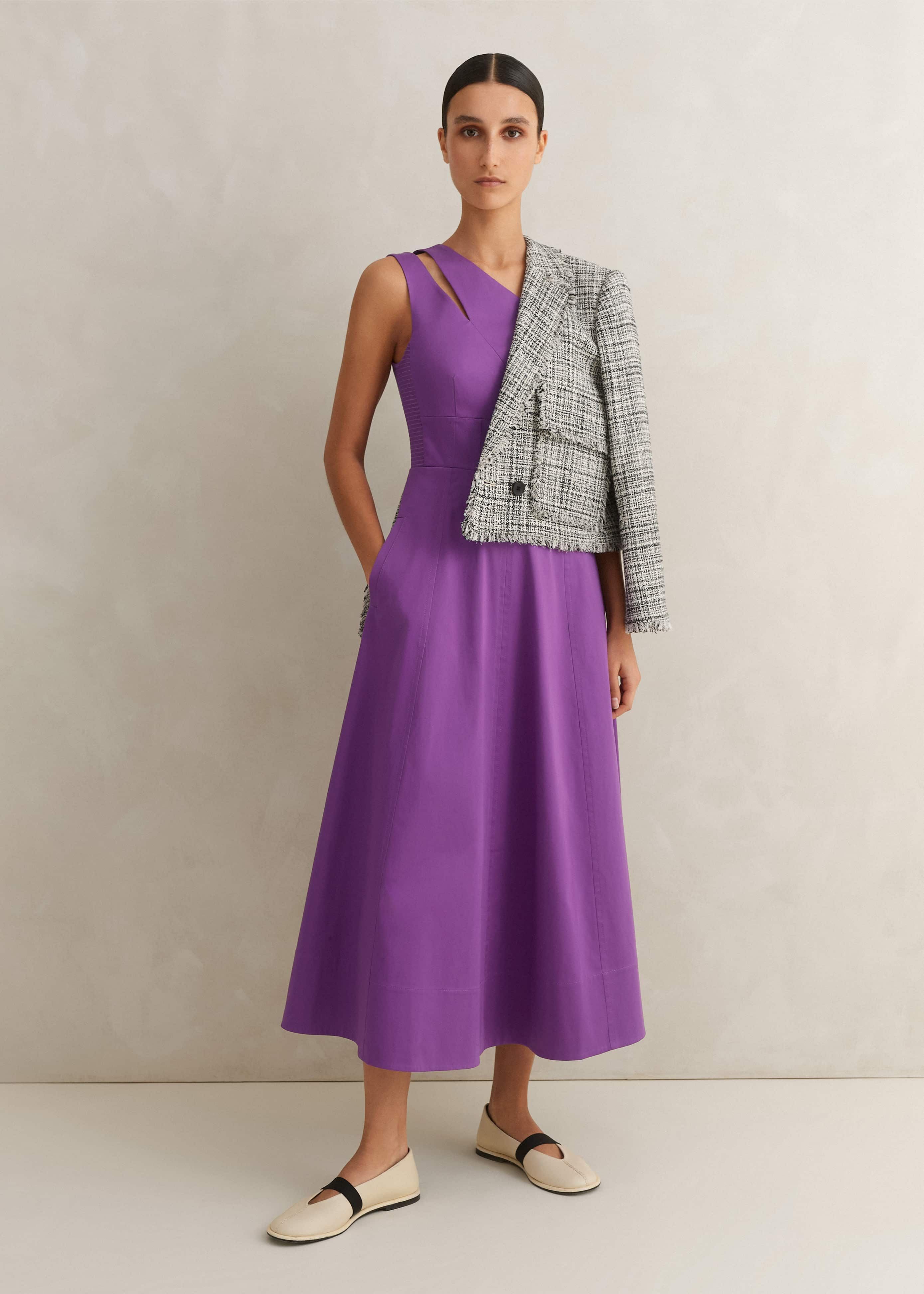 ME+EM One Shoulder Purple Dress Size XL / US 12-14 / IT 48-50 - 1 Thumbnail