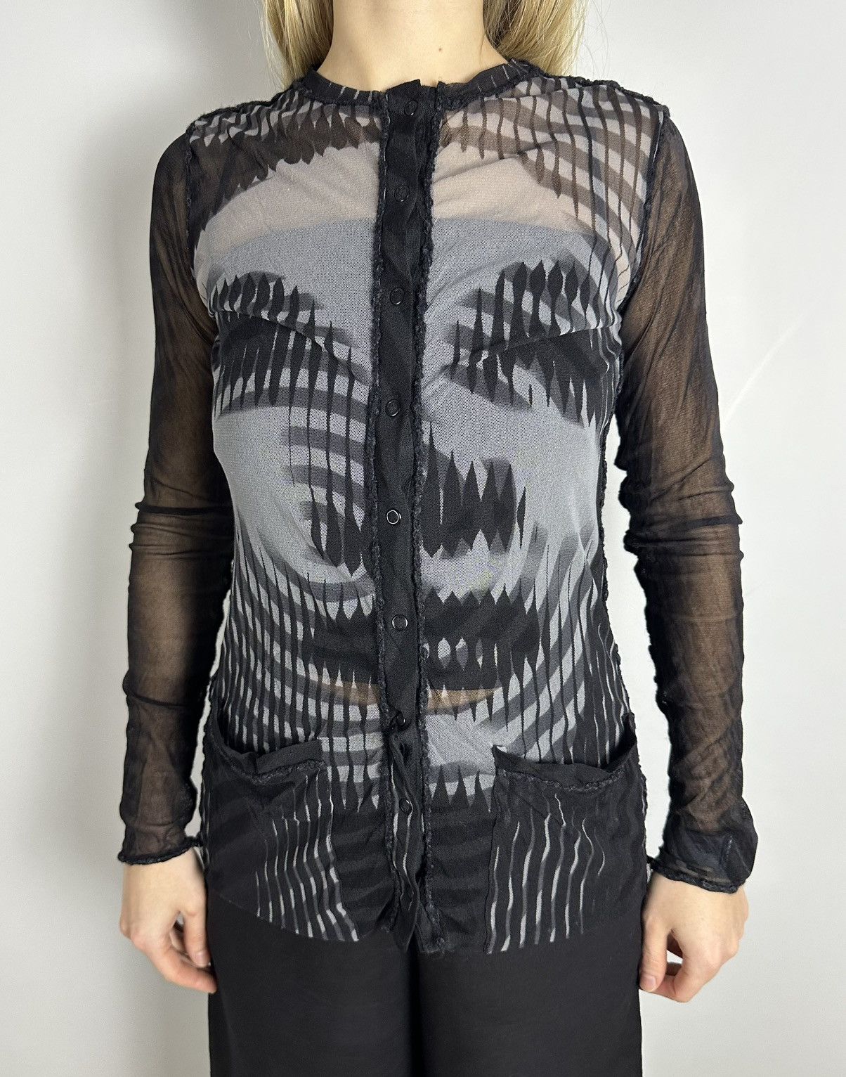 Jean Paul Gaultier Mesh Vintage 2001 Jean Paul Gaultie Dietrich Marlene Top Size S / US 4 / IT 40 - 1 Thumbnail