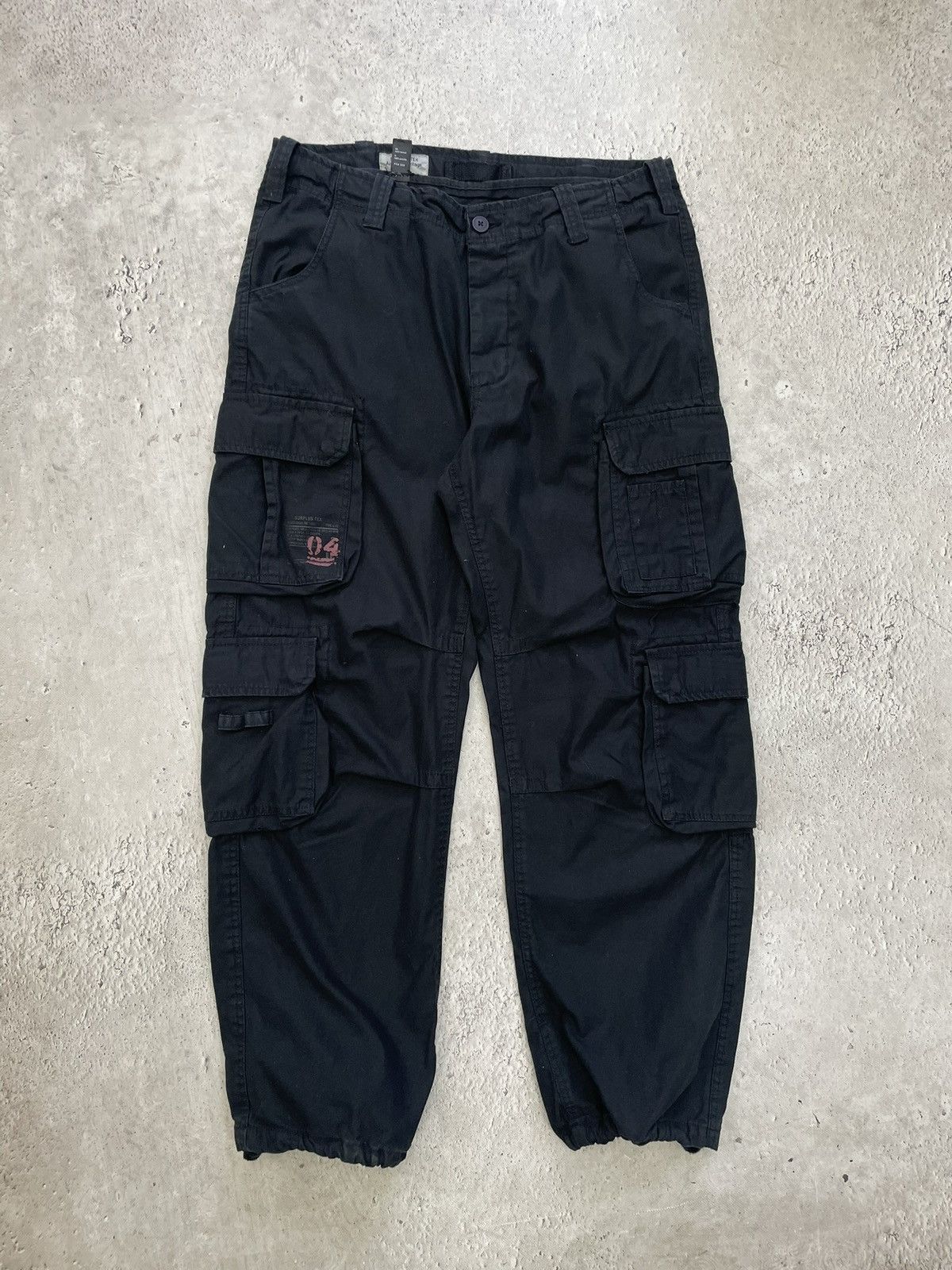 Junya Watanabe Y2K rare baggy multipocket diesel style cargo pants black Size US 35 - 2 Thumbnail