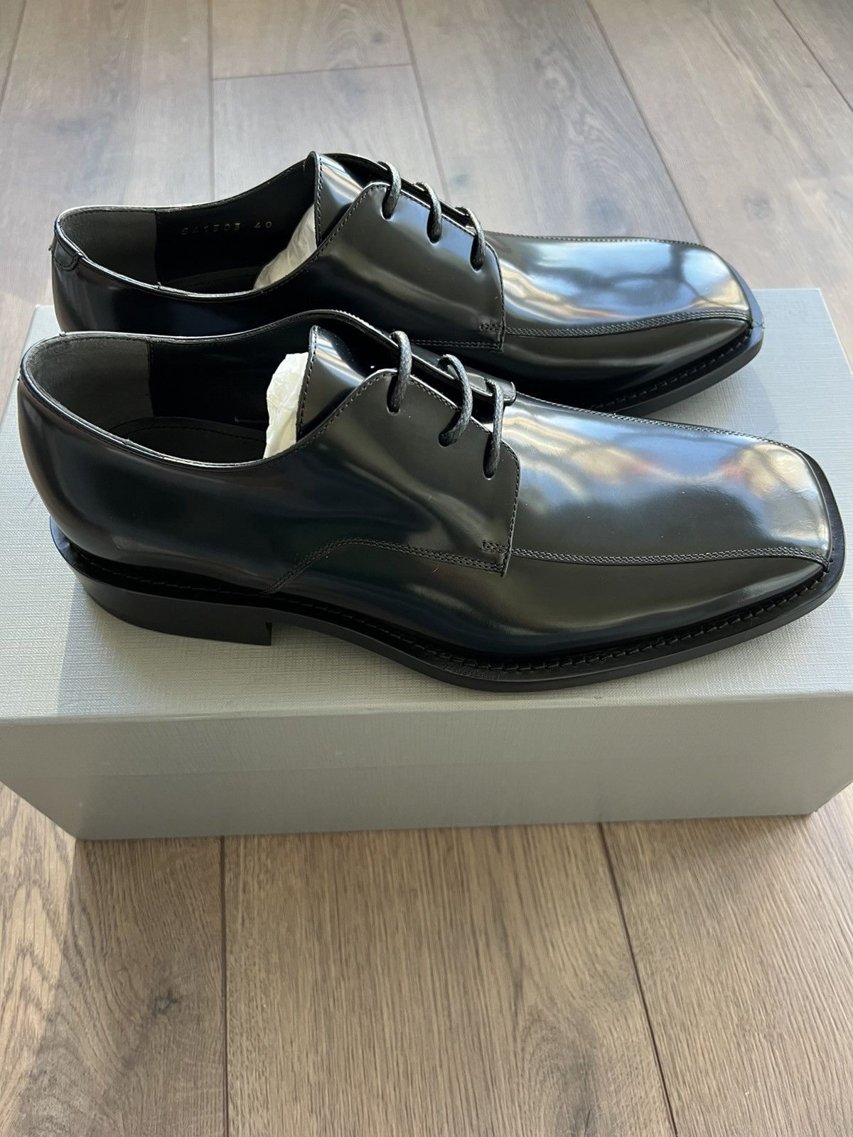 Balenciaga *SAMPLE* Balenciaga Square Toe Derby 40 Size US 7 / EU 40 - 14 Thumbnail