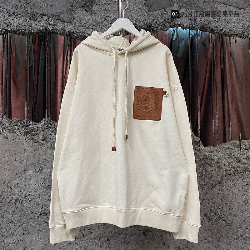 Loewe LOEWE FW21 Men's Cotton Drawstring Hoodie Size US L / EU 52-54 / 3 - 1 Thumbnail
