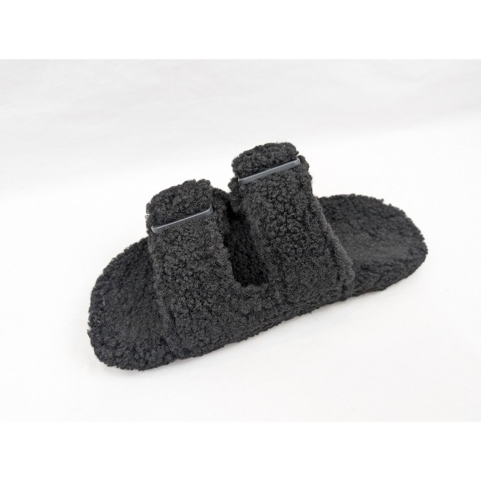 Balenciaga o1rshd1 Furry Shearling Mallorca Sandals in Black Size US 9 / EU 42 - 9 Thumbnail