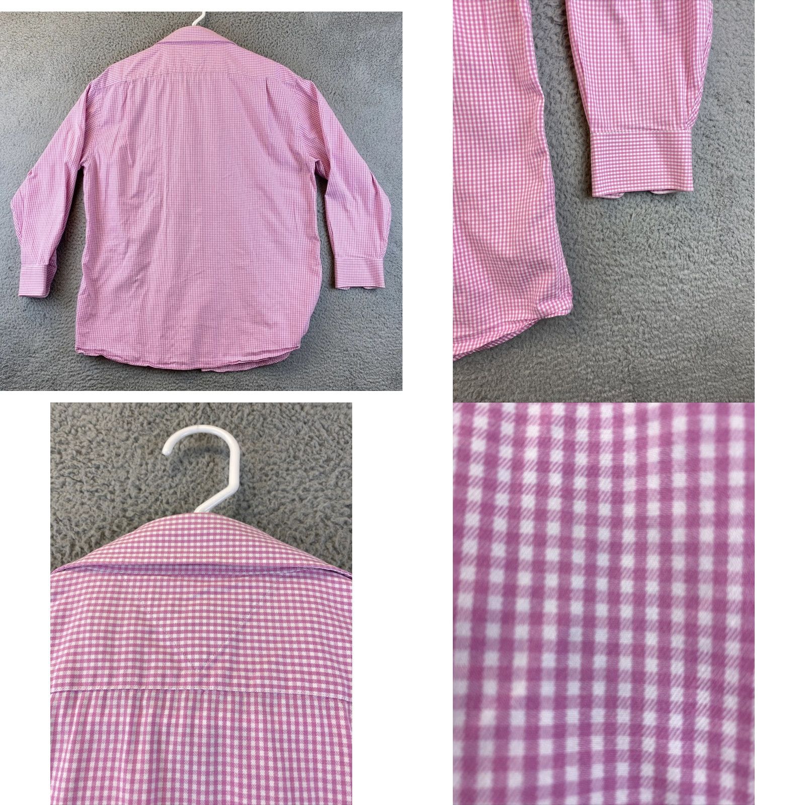 Tommy Hilfiger Tommy Hilfiger Shirt Men 16.5 Slim Button-Front Check Pink 32/33 Cotton Knit 81-26 Size US L / EU 52-54 / 3 - 8 Thumbnail