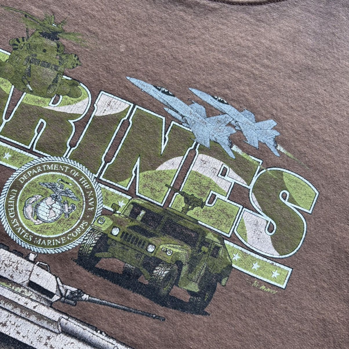 Hanes vintage 90s US MARINES Military Army spellout sweatshirt Size US XL / EU 56 / 4 - 8 Thumbnail