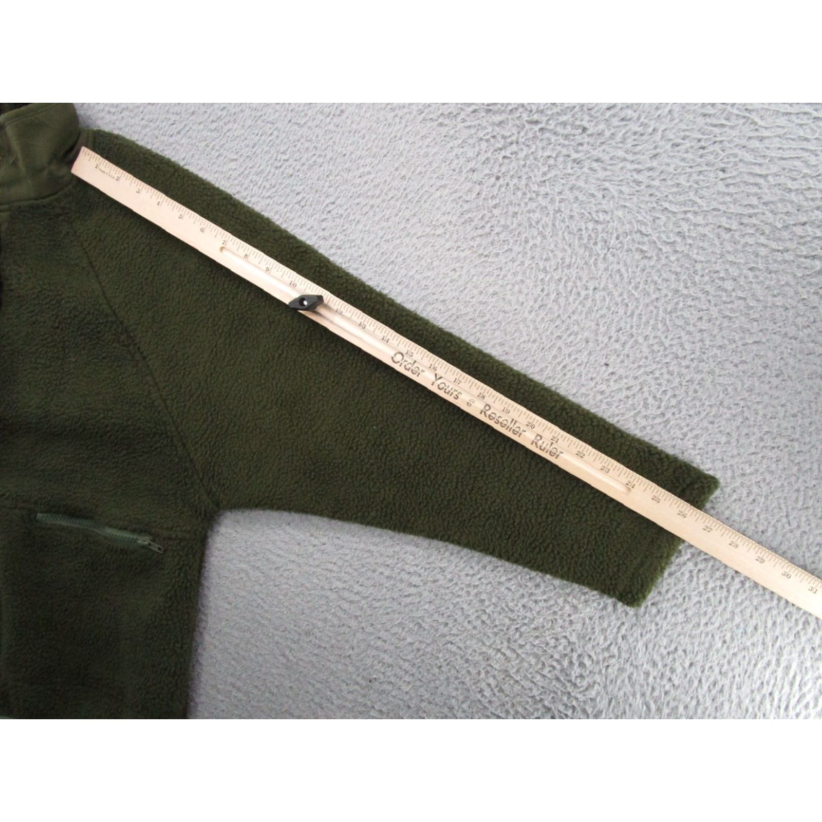 Vintage Pretty Garden Green Sherpa Fleece Snap Up Jacket Women Size S Pockets Thermal Military-Style? Size S / US 4 / IT 40 - 7 Thumbnail
