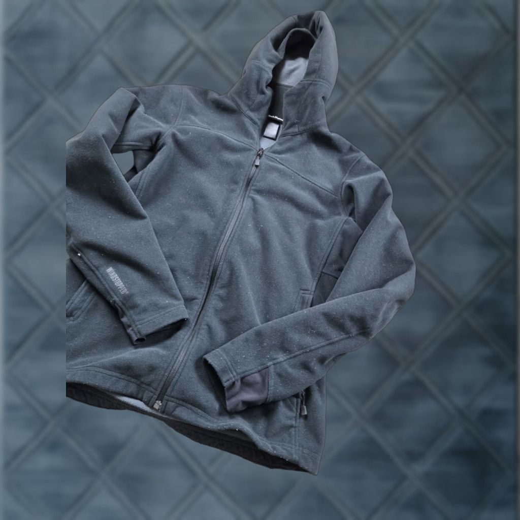 Black Diamond Black Diamond Windstopper Jacket Womens Medium Black Fleece Full Zip Hooded Size M / US 6-8 / IT 42-44 - 1 Thumbnail