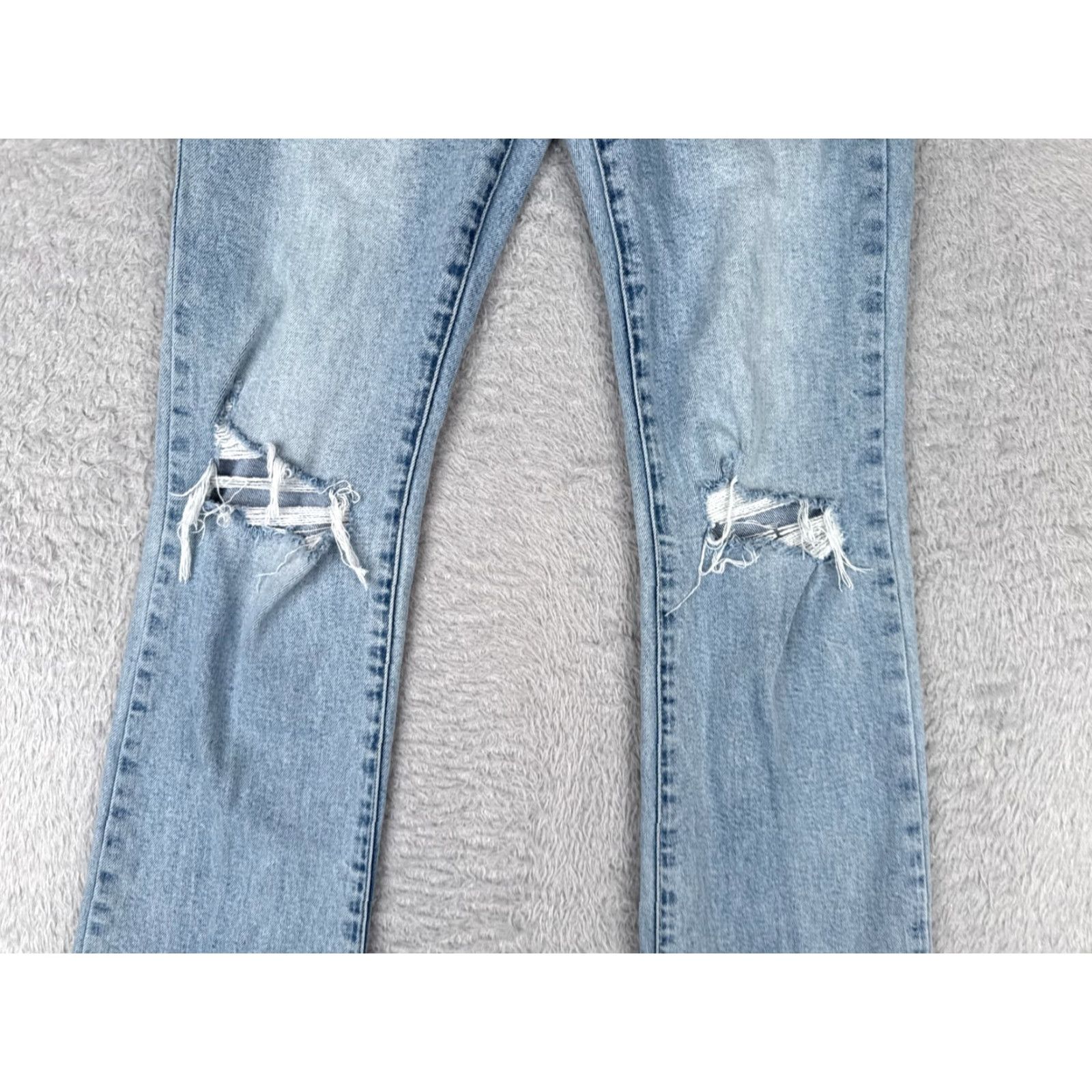 Pistola Pistola Jeans Womens High Rise Flared Distressed Light Wash Denim 25x32 Blue Size 42" / US 20 - 3 Thumbnail