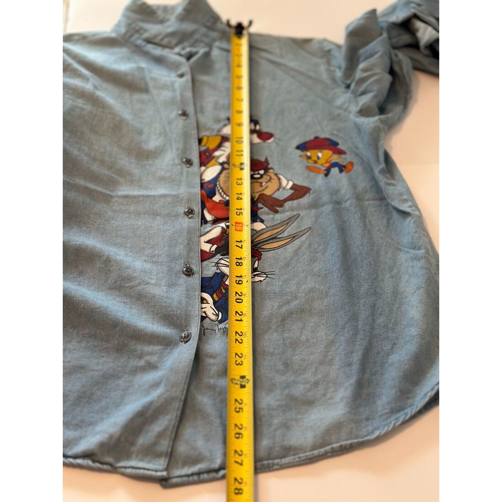 Other JERRY LEIGH 2008-LOONEY TUNES-Bugs, Tweety, Taz...Button Up. Size L / US 10 / IT 46 - 12 Thumbnail