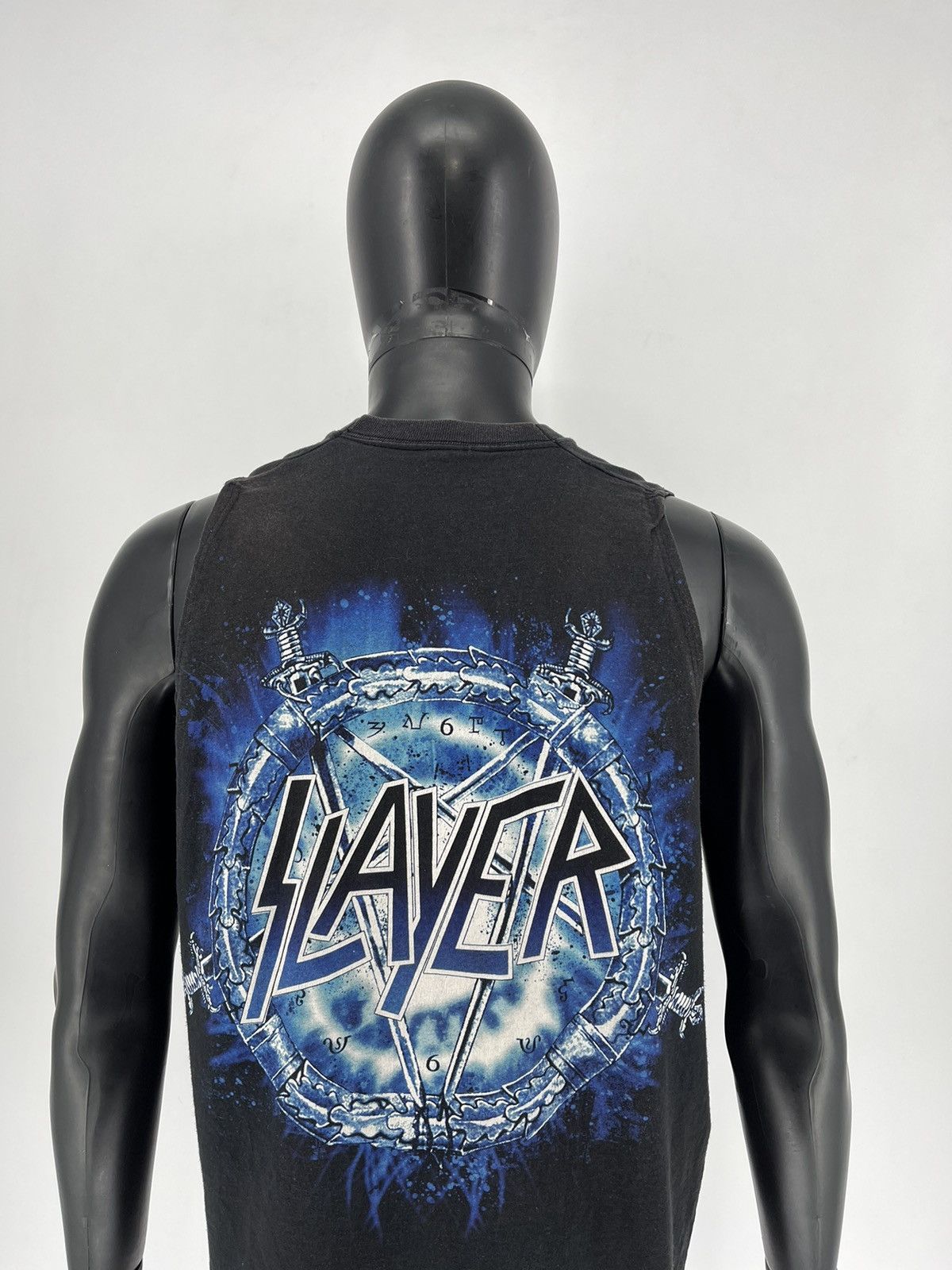 Band Tees × Slayer × Vintage !! VERY RARE !! Vintage Faded 90s Slayer Band Size US XL / EU 56 / 4 - 12 Thumbnail
