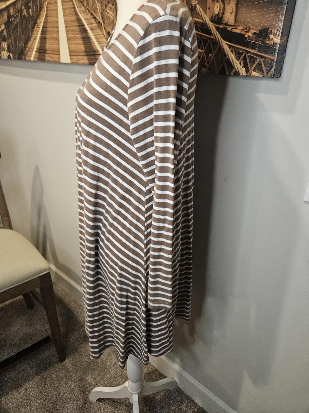 Designer Ty Alexander's Women's Striped Tunic Dress #417 Size M / US 6-8 / IT 42-44 - 2 Thumbnail