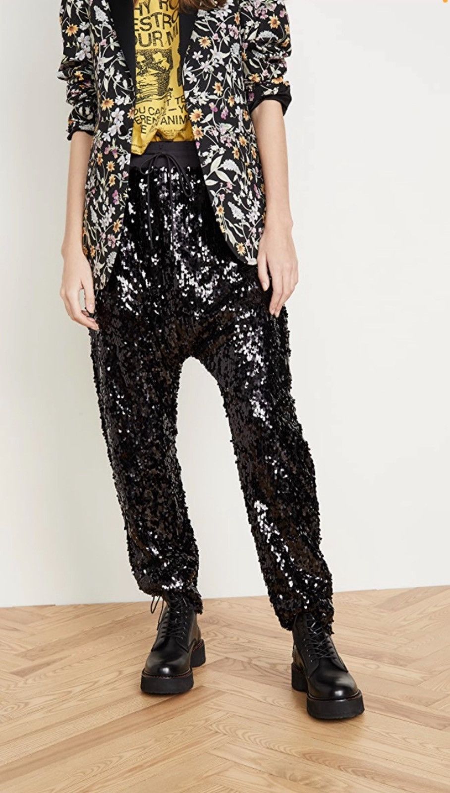 R13 Sequin Harem pants Black. XS Size 26" / US 2 / IT 38 - 10 Thumbnail