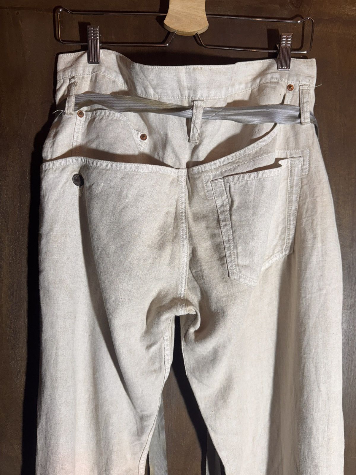 Yohji Yamamoto vintage asymetrical yohji yamamoto linen pants 3 jp Size 28" / US 6 / IT 42 - 8 Thumbnail