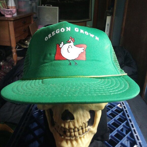 Other DS Vintage Oregon Grown Chicken Rope Snap Trucker Hat Cap Size ONE SIZE - 1 Thumbnail